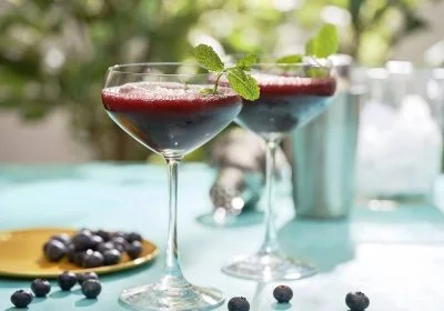 Blueberry-Cucumber Gimlet Cocktail