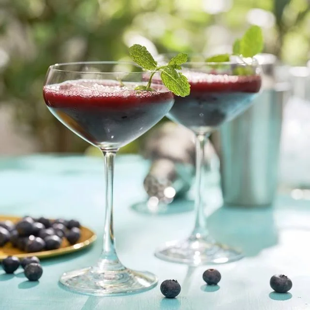 Blueberry-Cucumber Gimlet Cocktail