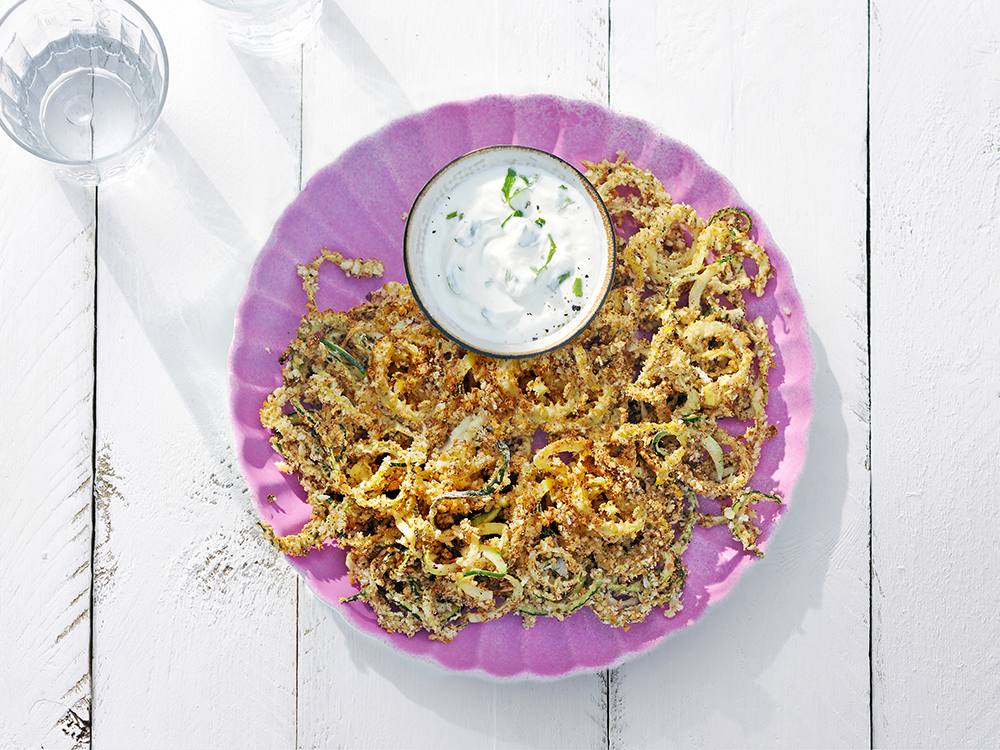 Air Fryer Squash Curly Fries with Za’atar | Savory