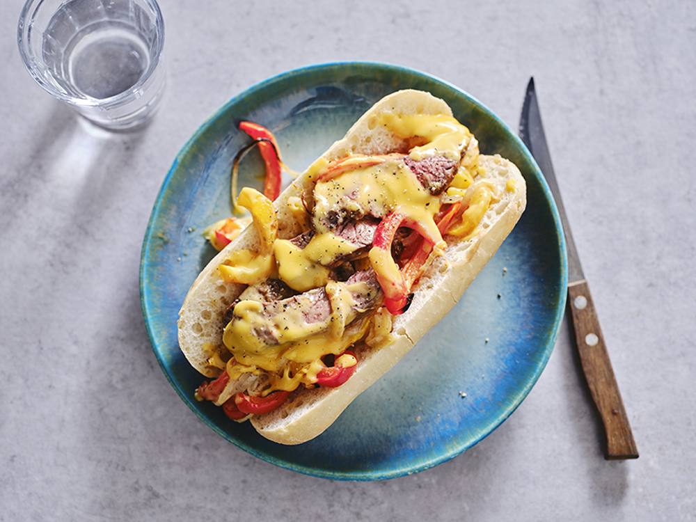 Sheet Pan Philly Cheesesteaks | Savory