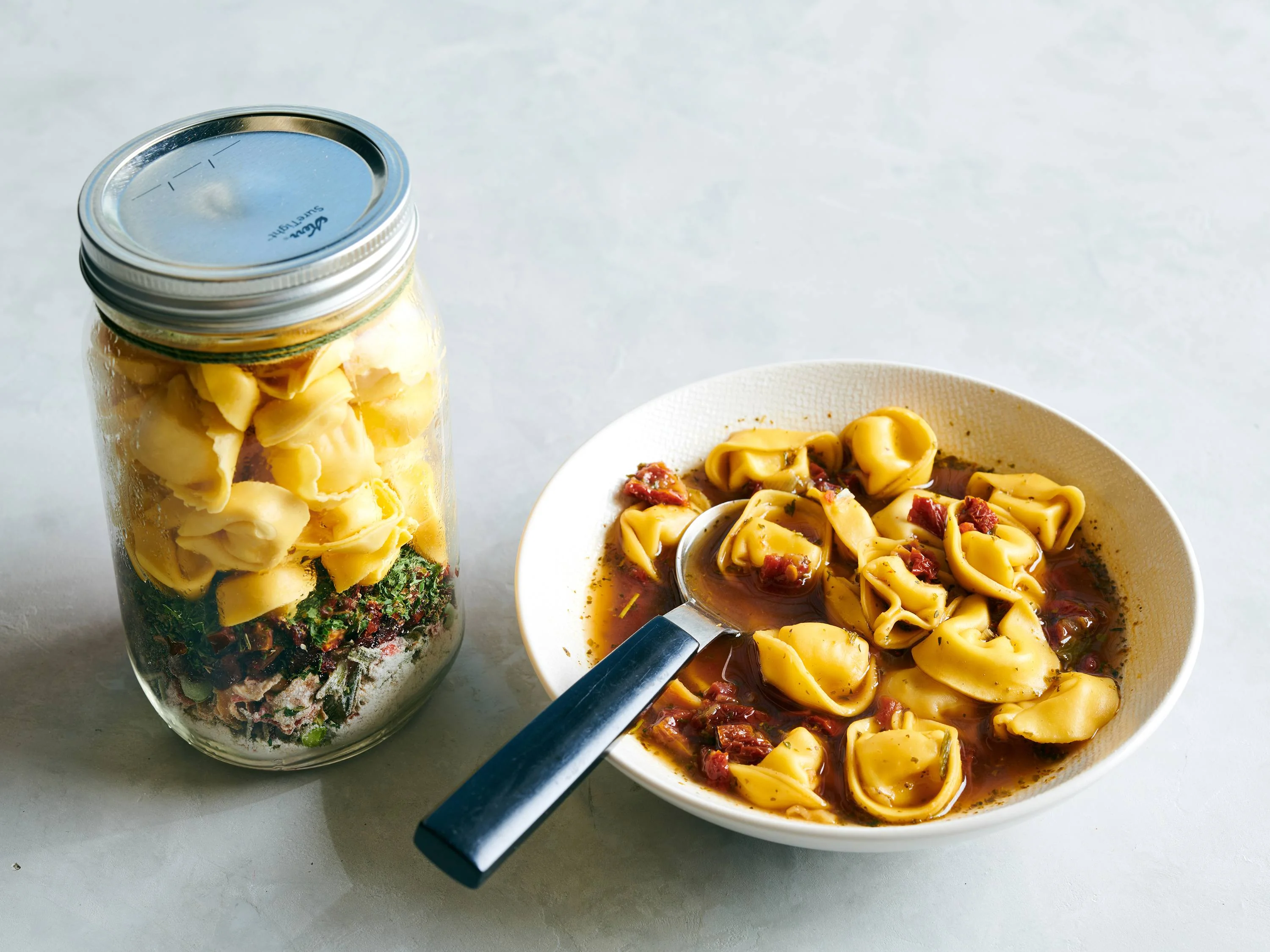 Italian Tortellini Soup in a Jar