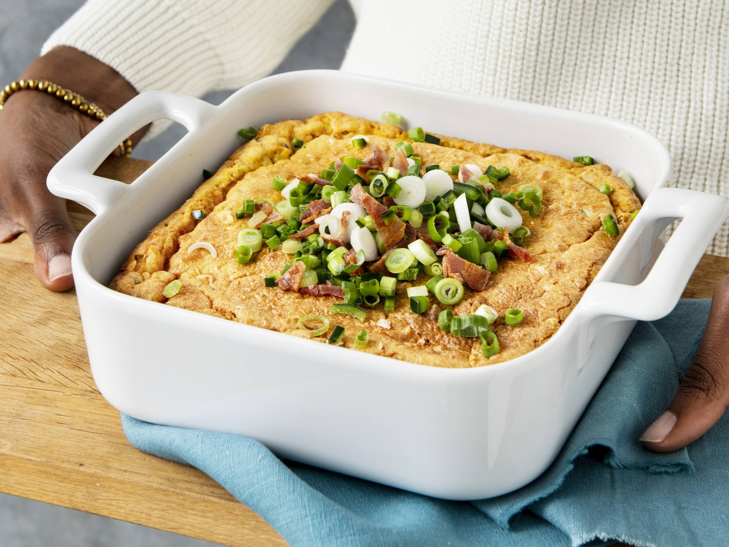 One-Bowl Corn Casserole with Jalapeños | Savory