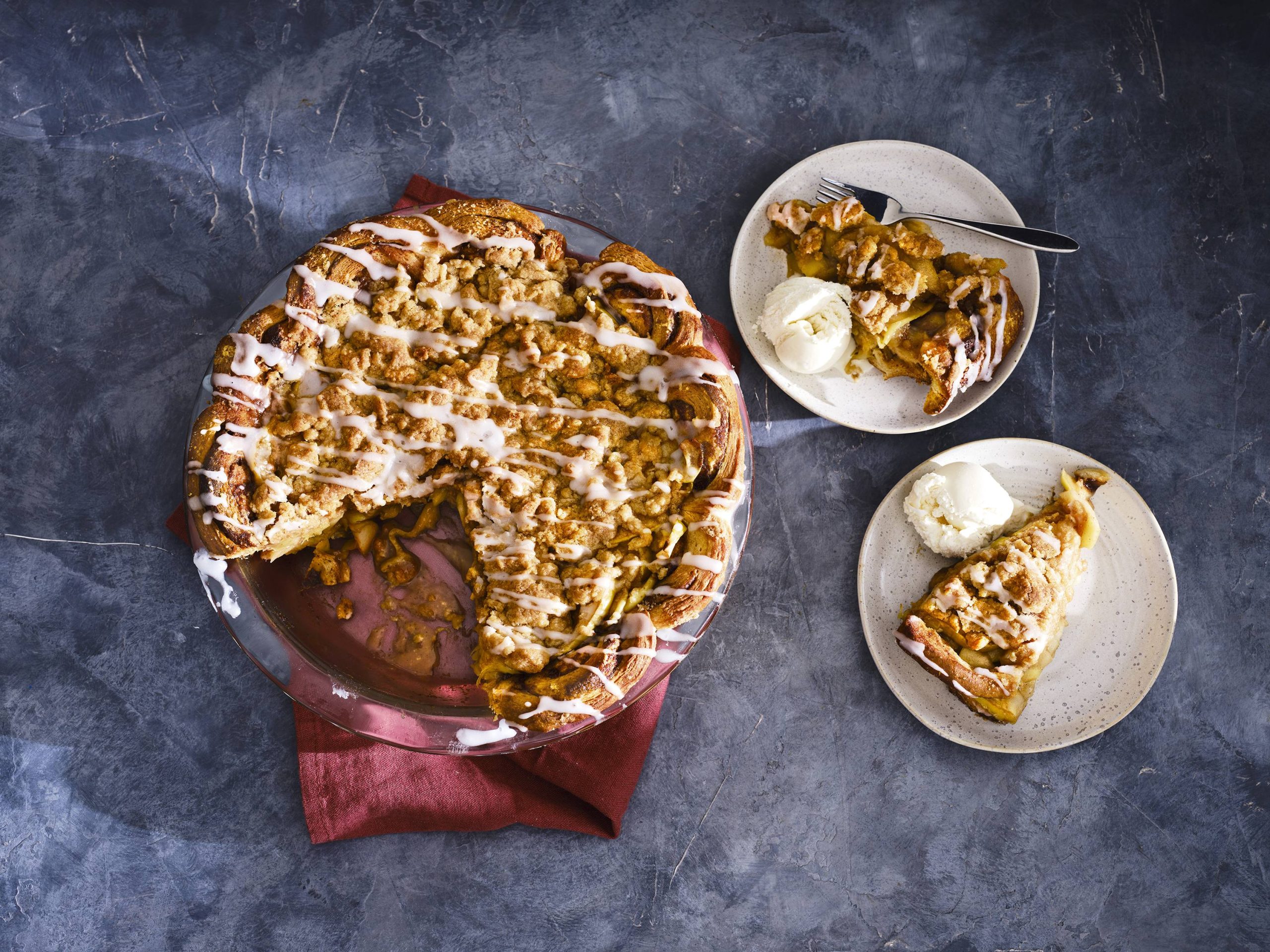 Dutch Apple Pie with Cinnamon Roll Crust | Savory