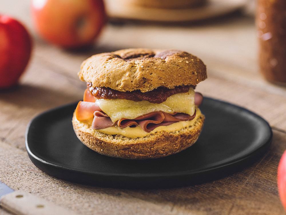 Canyon Bakehouse® Black Forest Ham & Cheese Sandwiches with Homemade Apple Butter | Savory