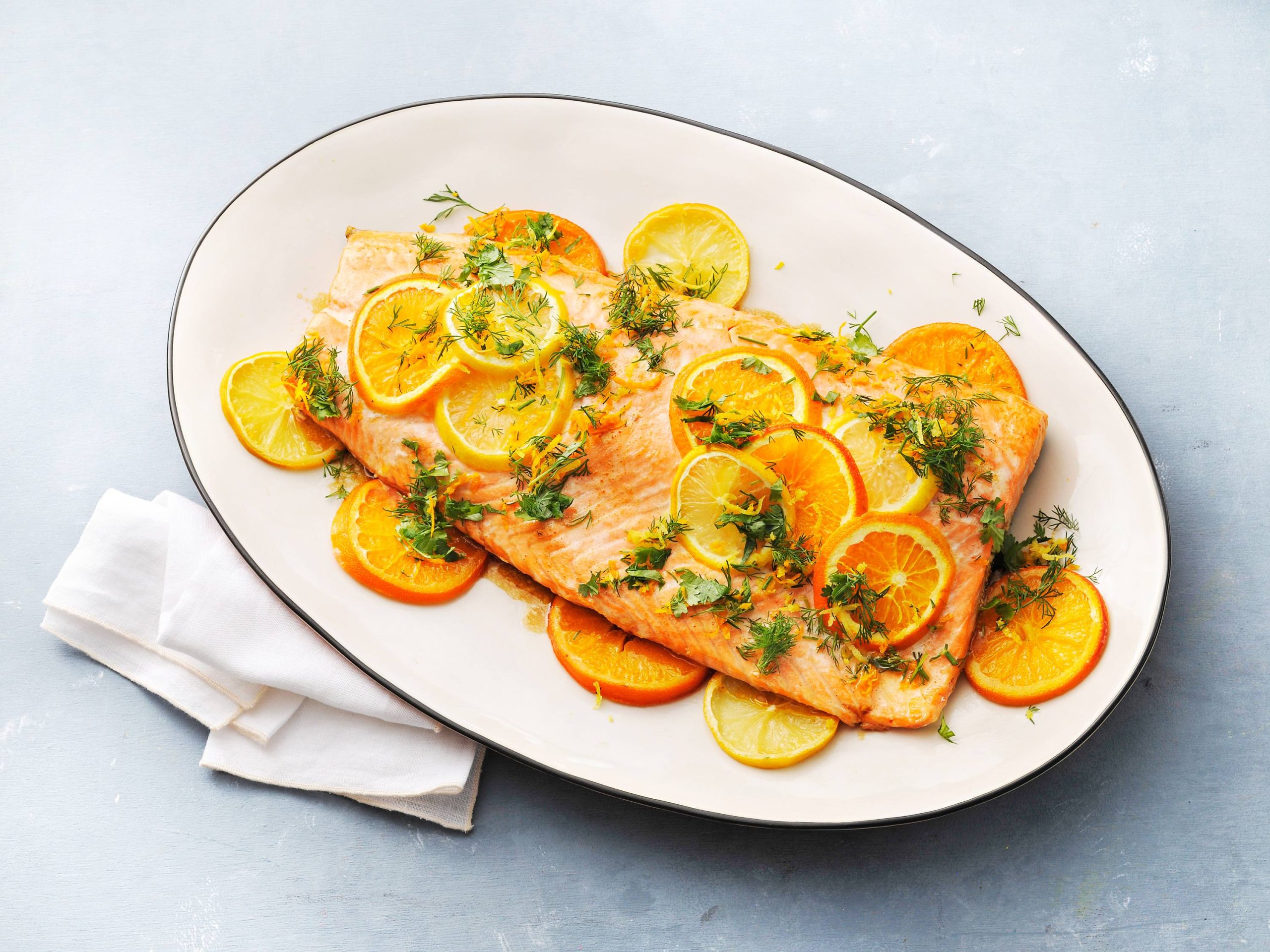 Slow-Roasted Salmon with Citrus and Herbs | Savory