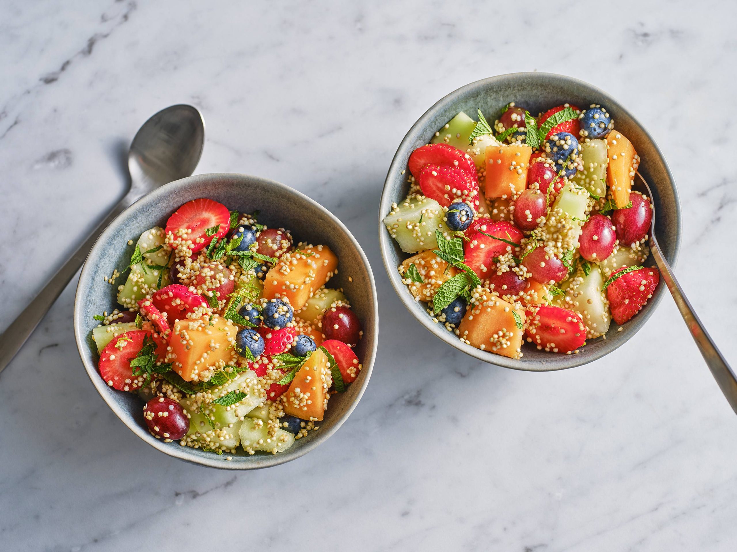 Quinoa Fruit Salad with Lime and Mint | Savory