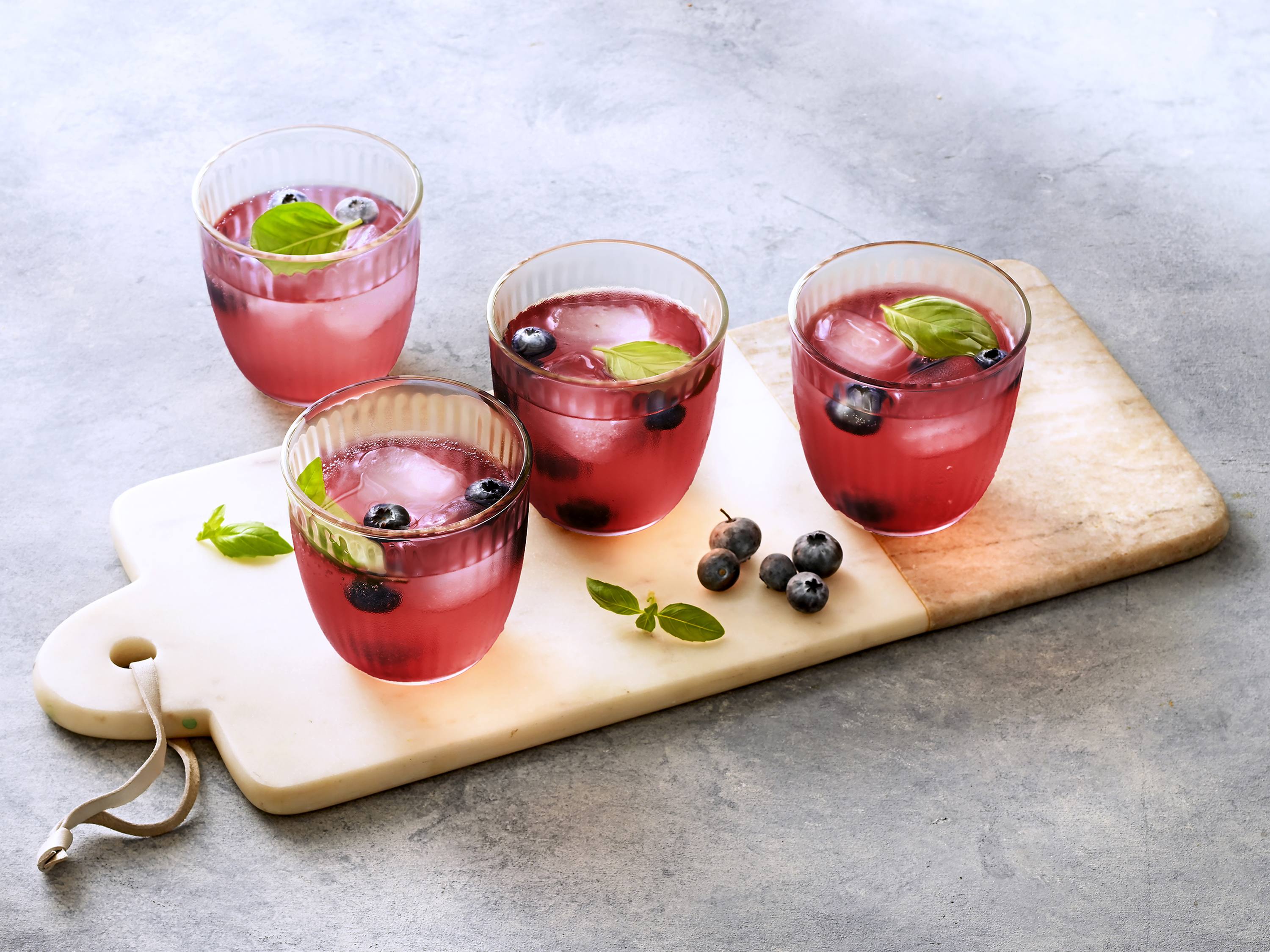 BlueberryBasil Green Tea Spritzer Savory