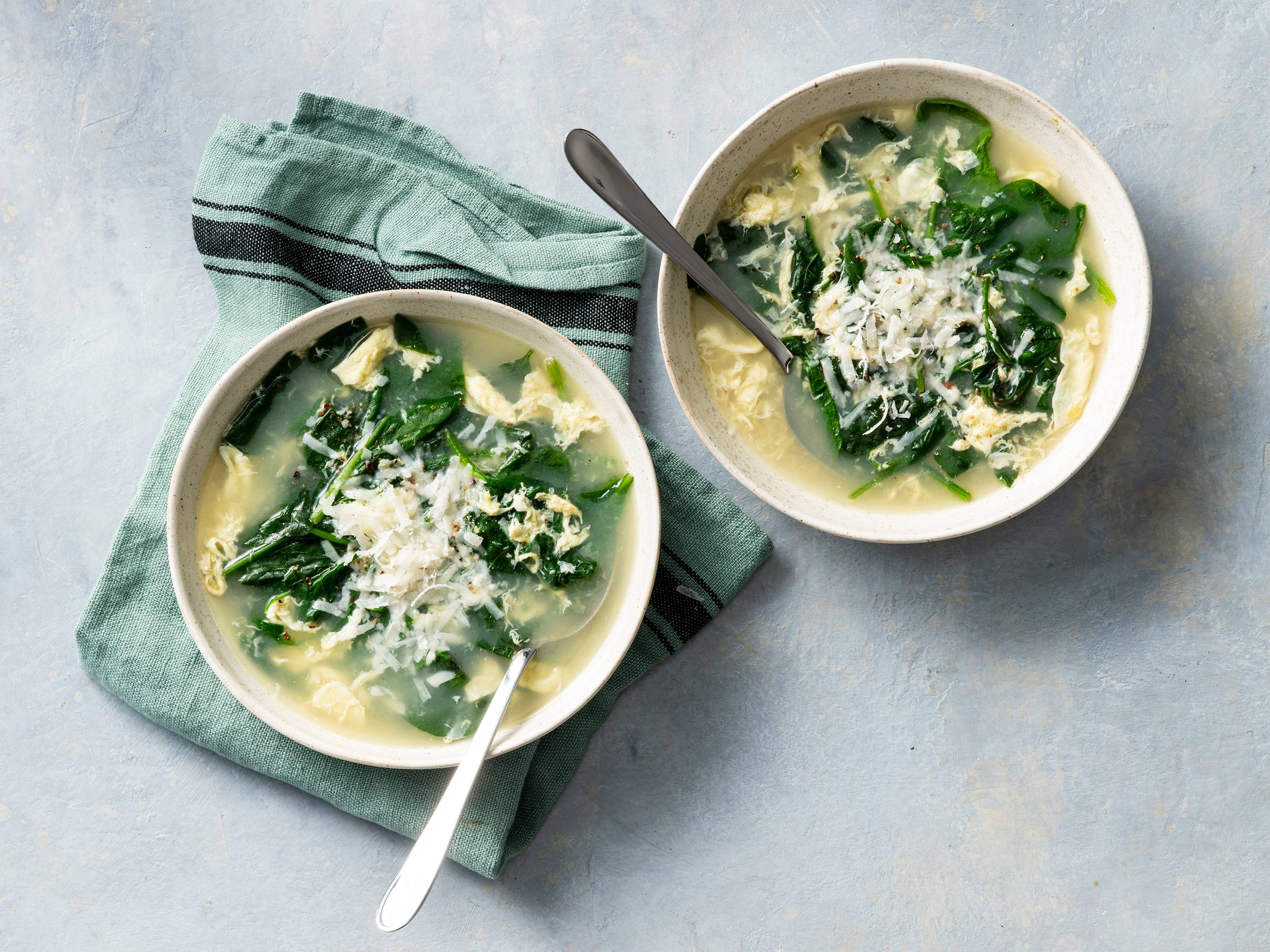 Stracciatella Soup with Spinach | Savory Stracciatella Soup with Spinach | Savory
