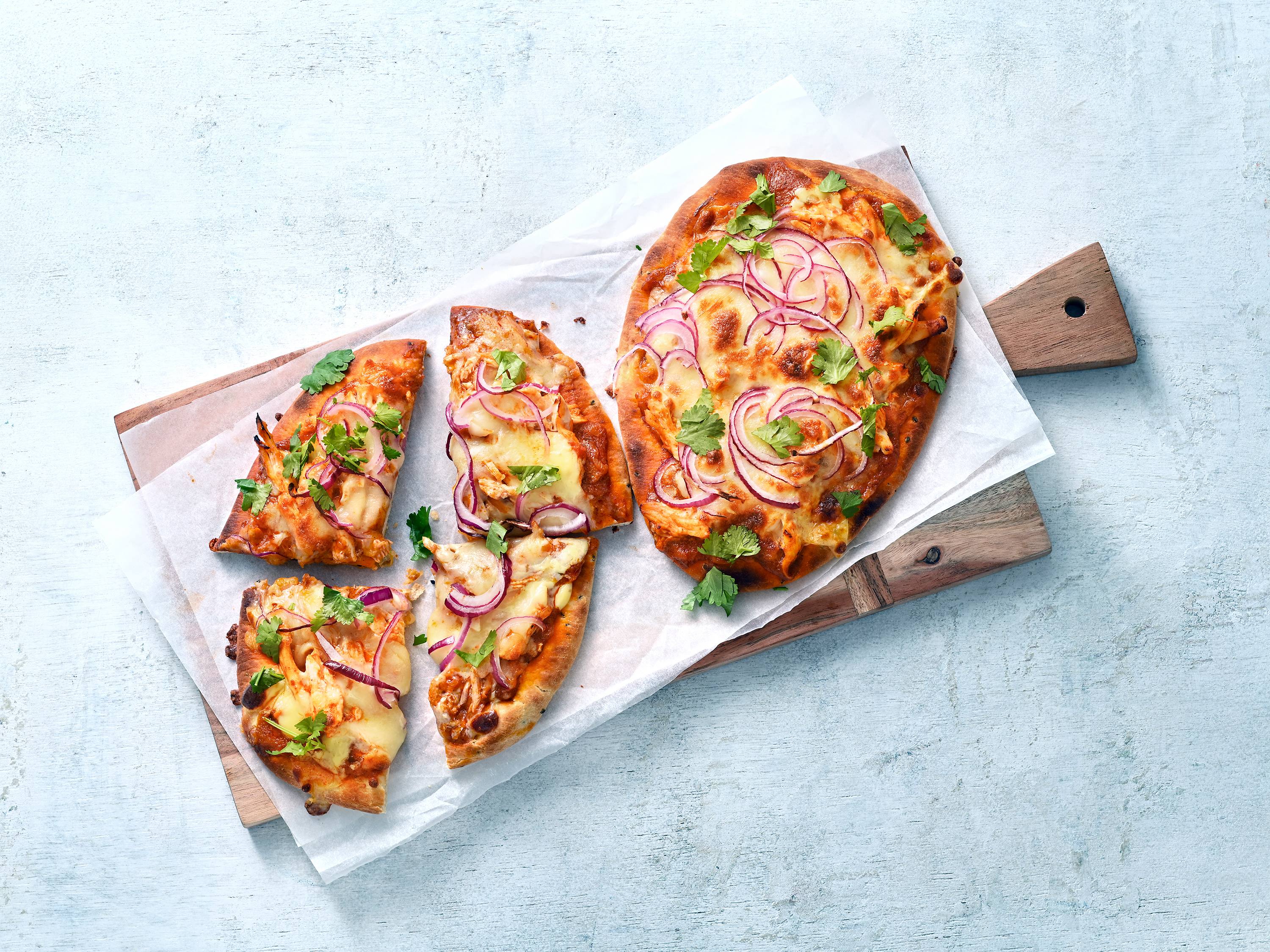 Butter Chicken Naan "Pizza" Savory