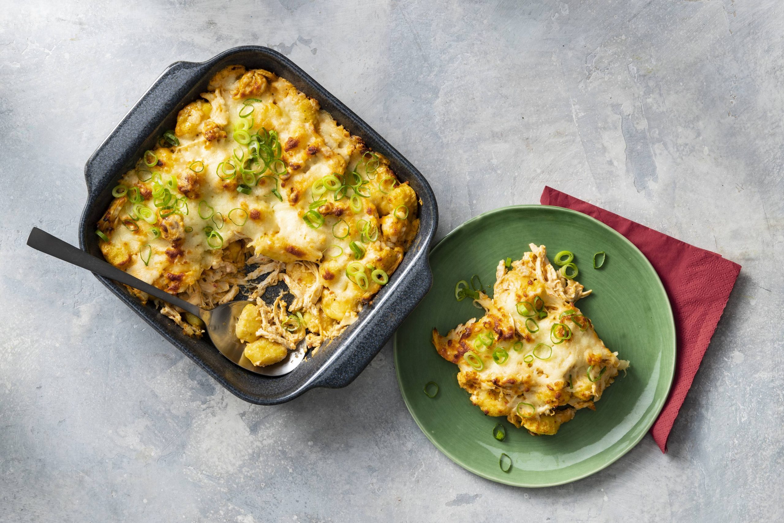 Buffalo Chicken Gnocchi Bake | Savory