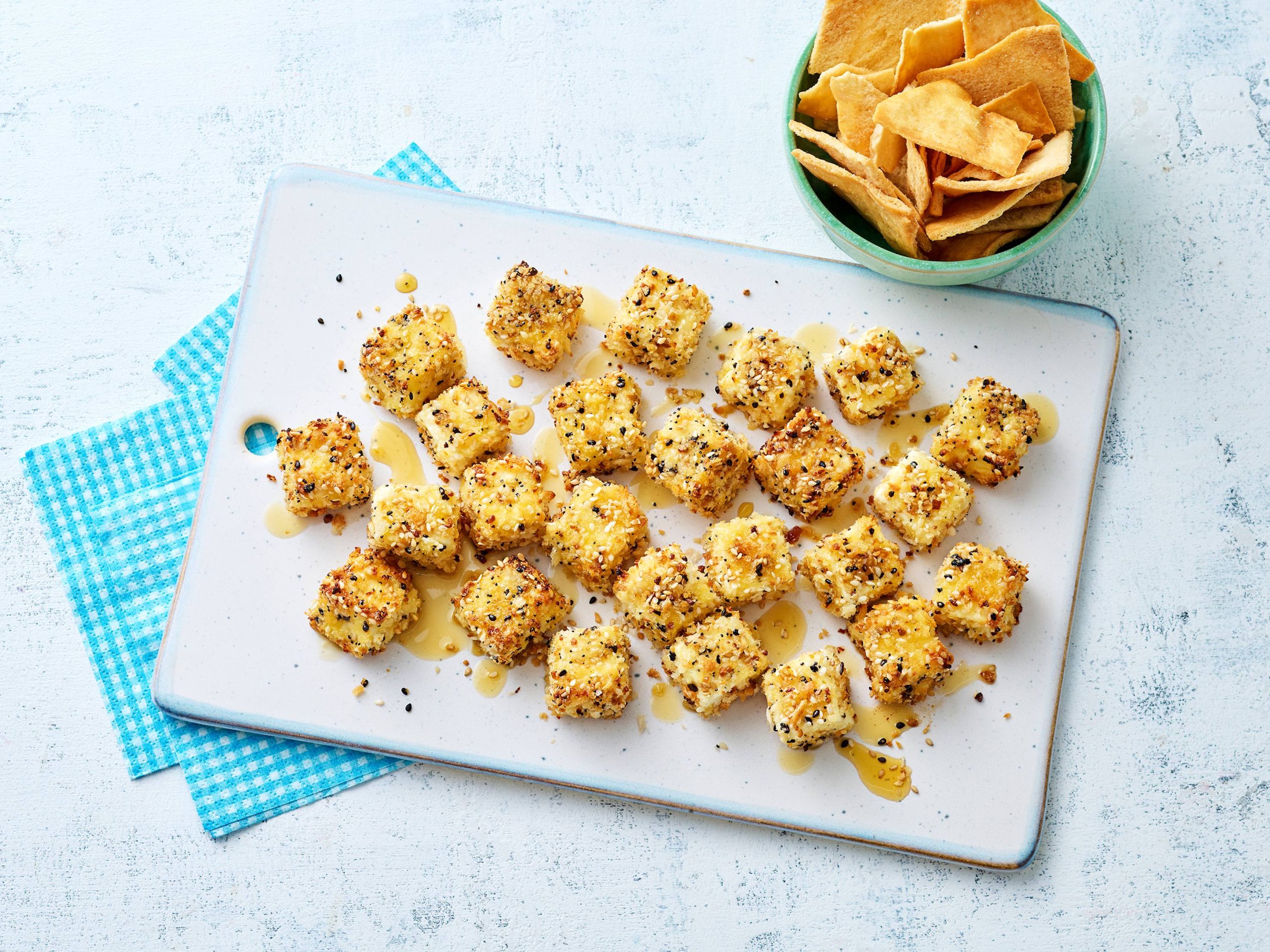 Air-Fried Feta Bites with Honey | Savory