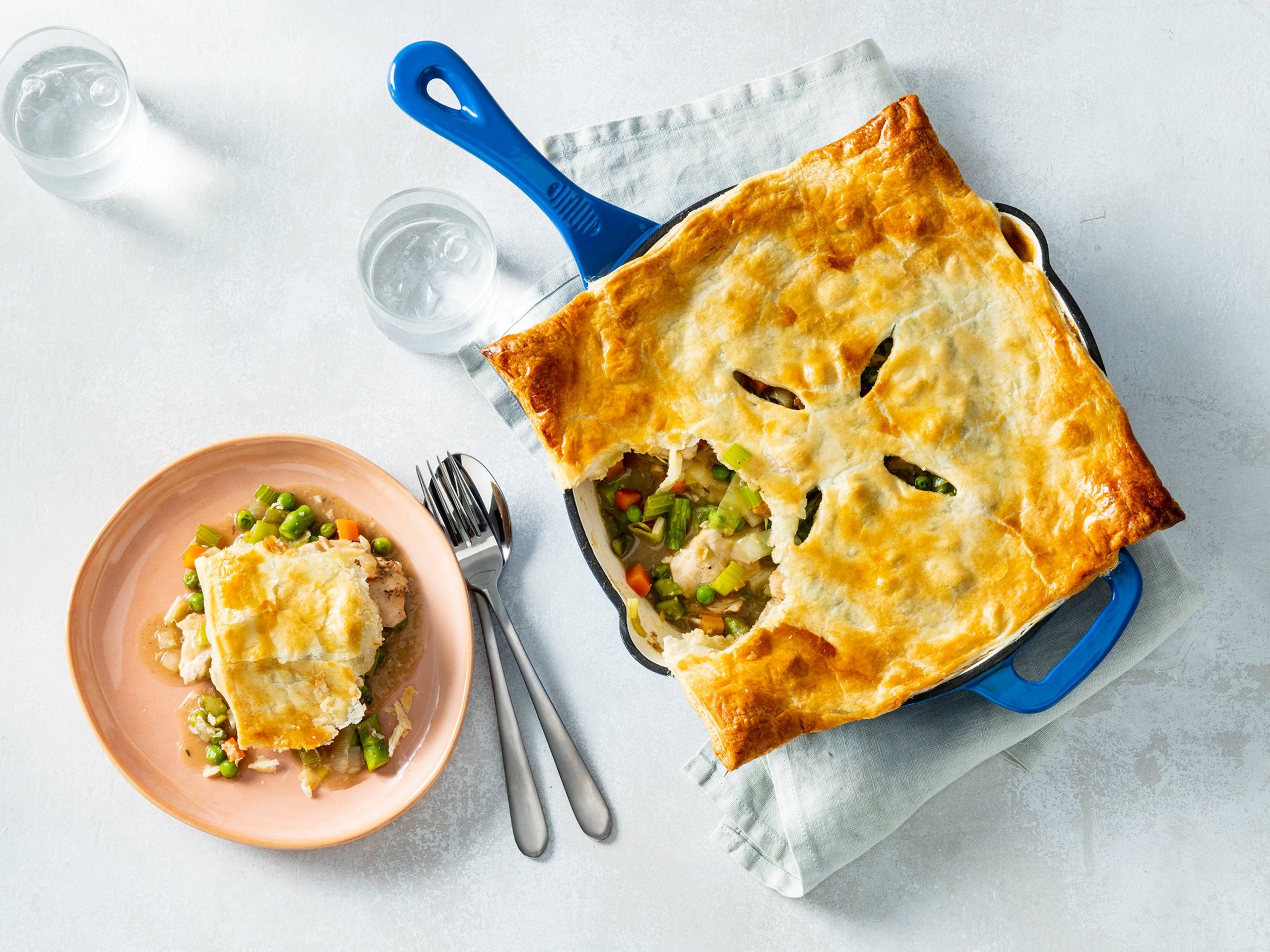 Spring Skillet Chicken Pot Pie | Savory