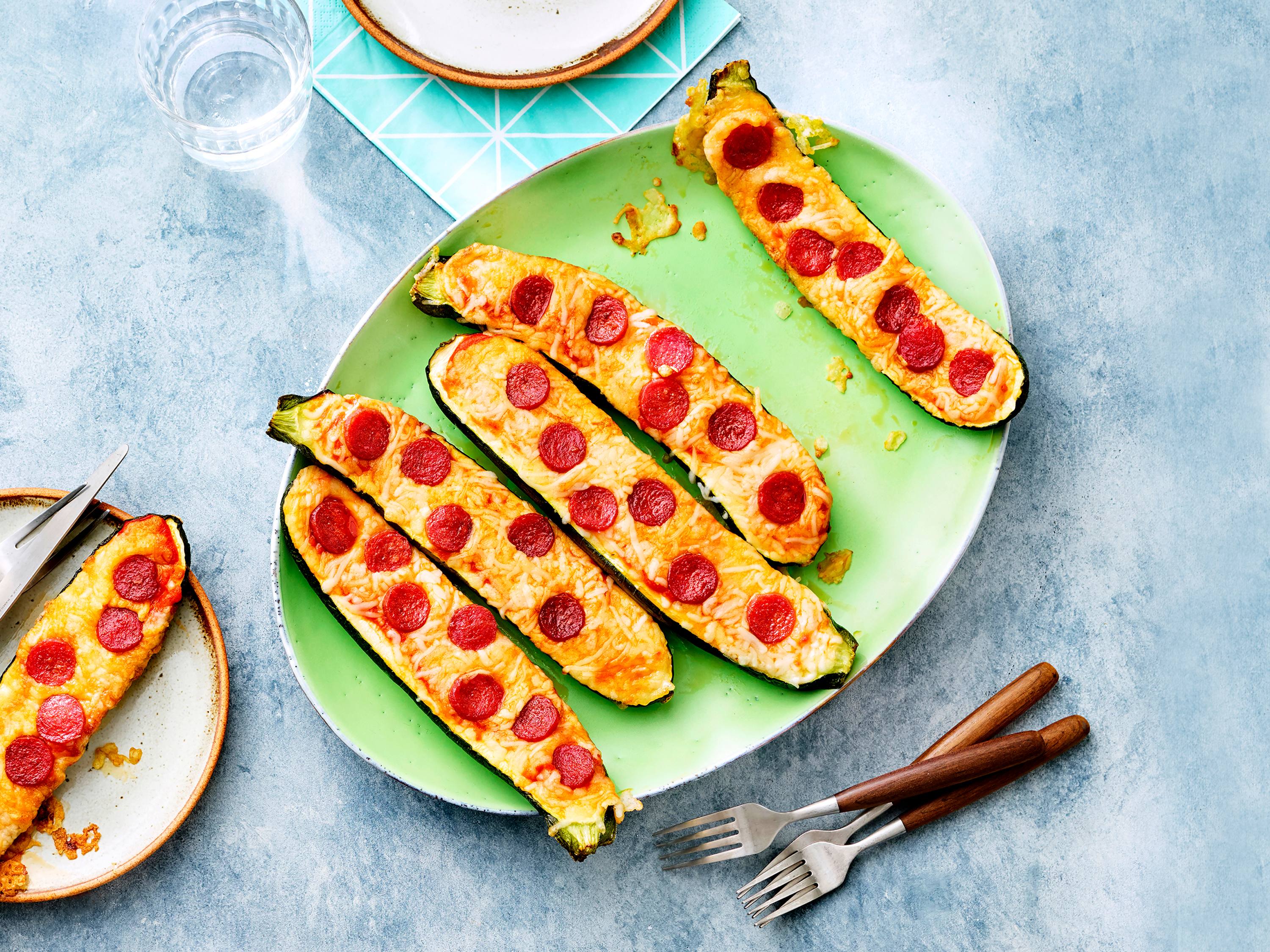 Zucchini Pizza Boats Savory