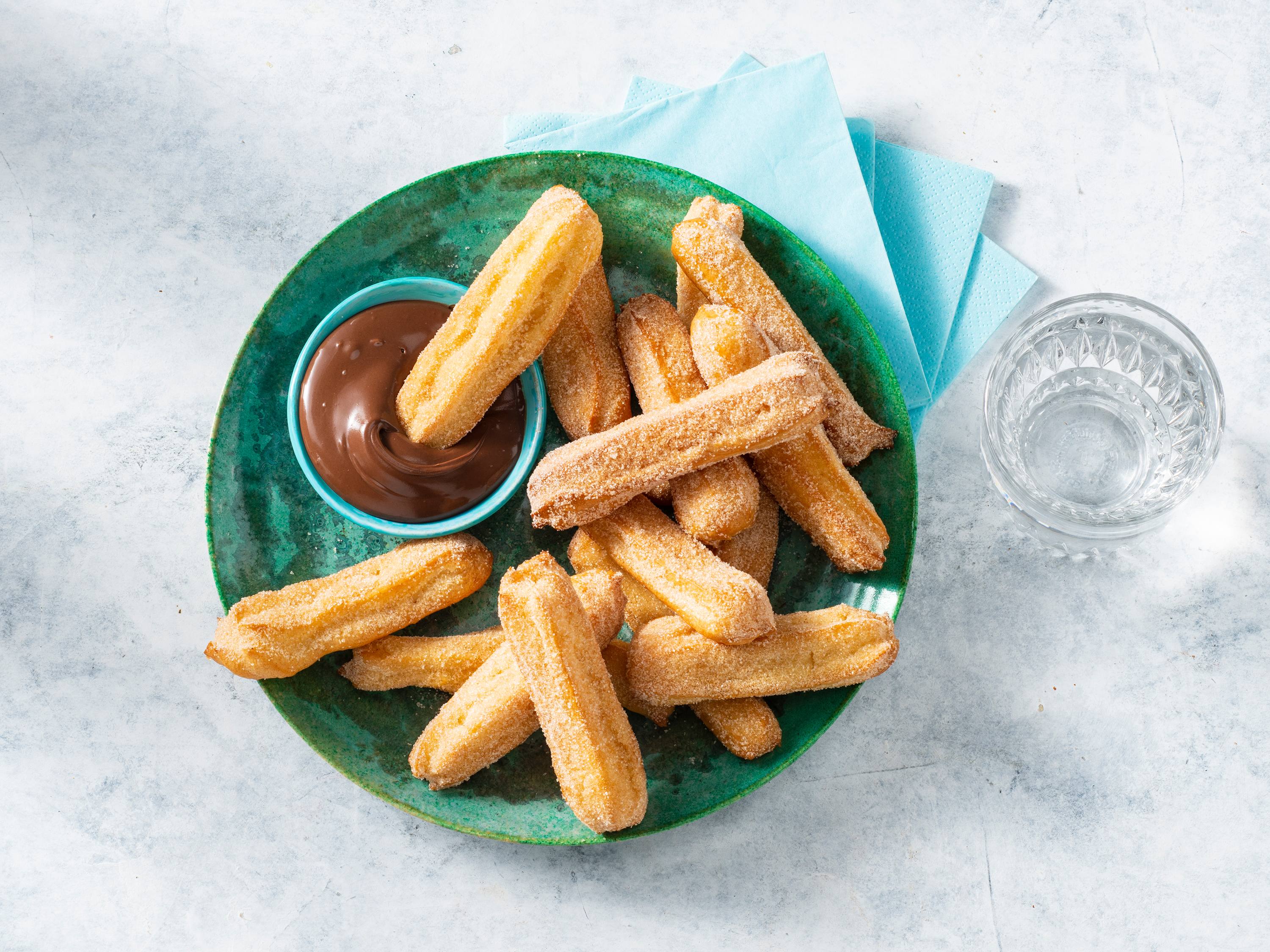AirFried Churros with Chocolate Sauce Savory