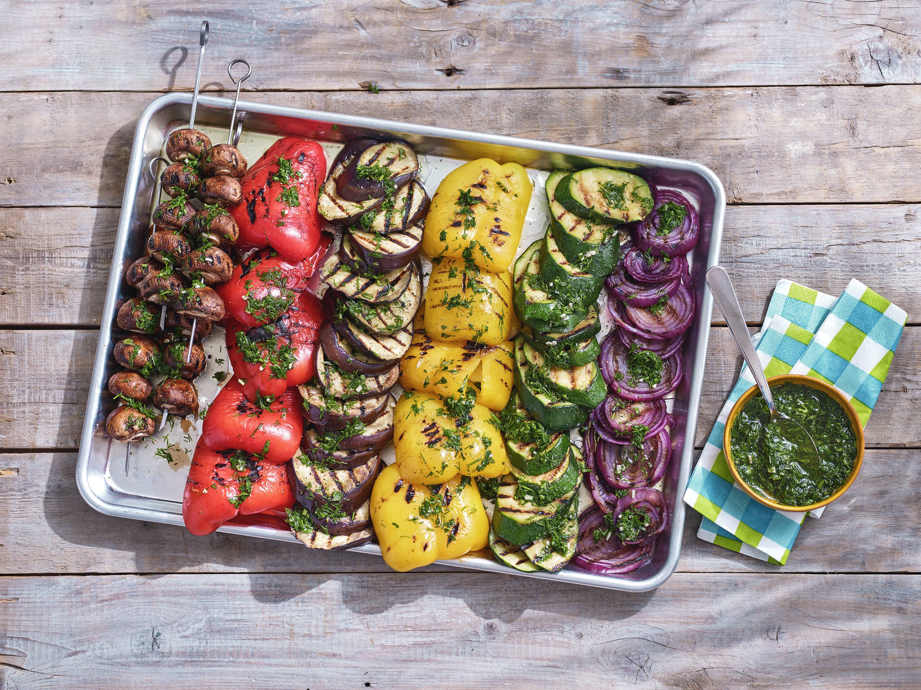 Grilled and Marinated Vegetables Savory