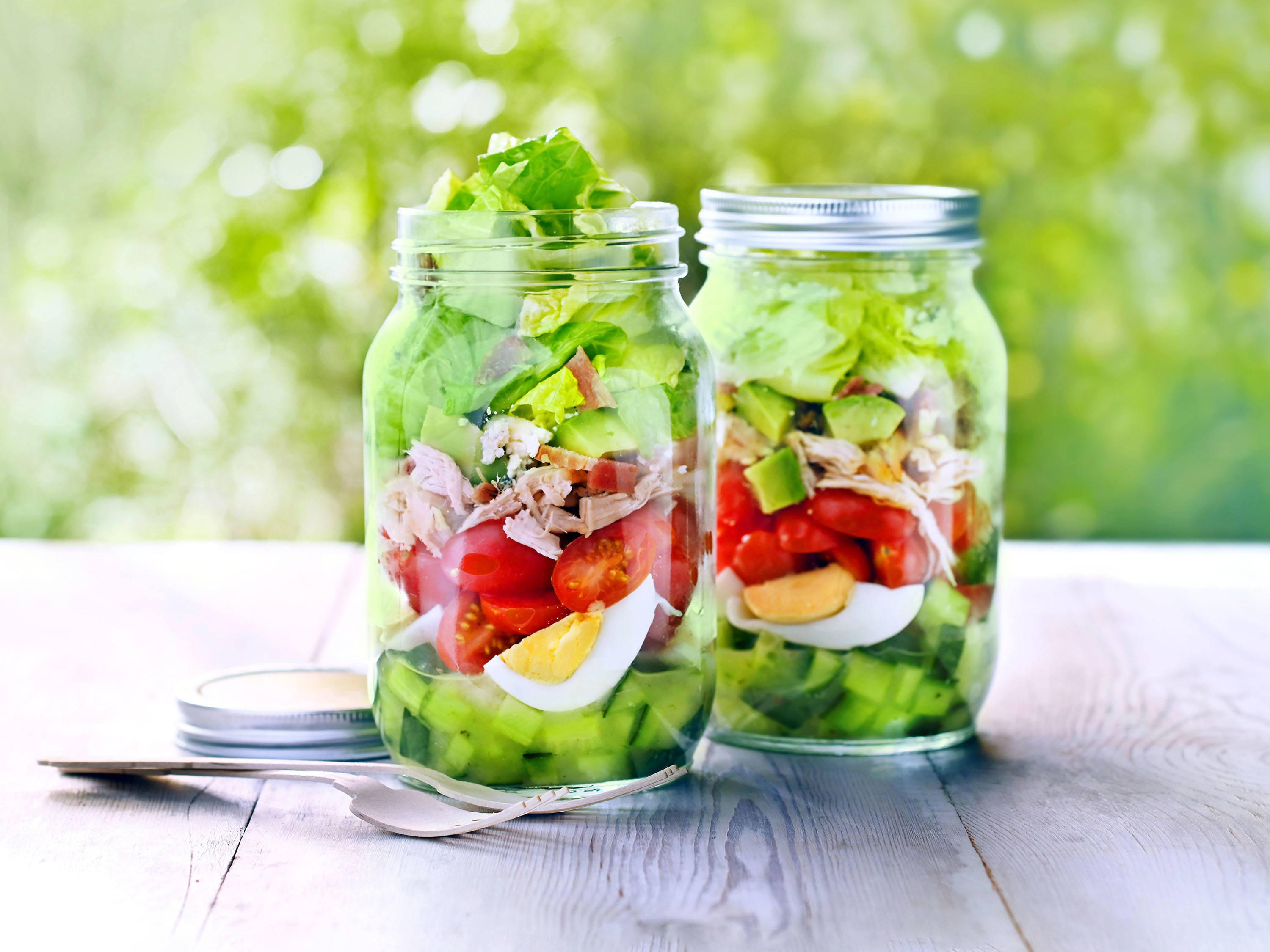 Cobb Salad in a Jar Savory