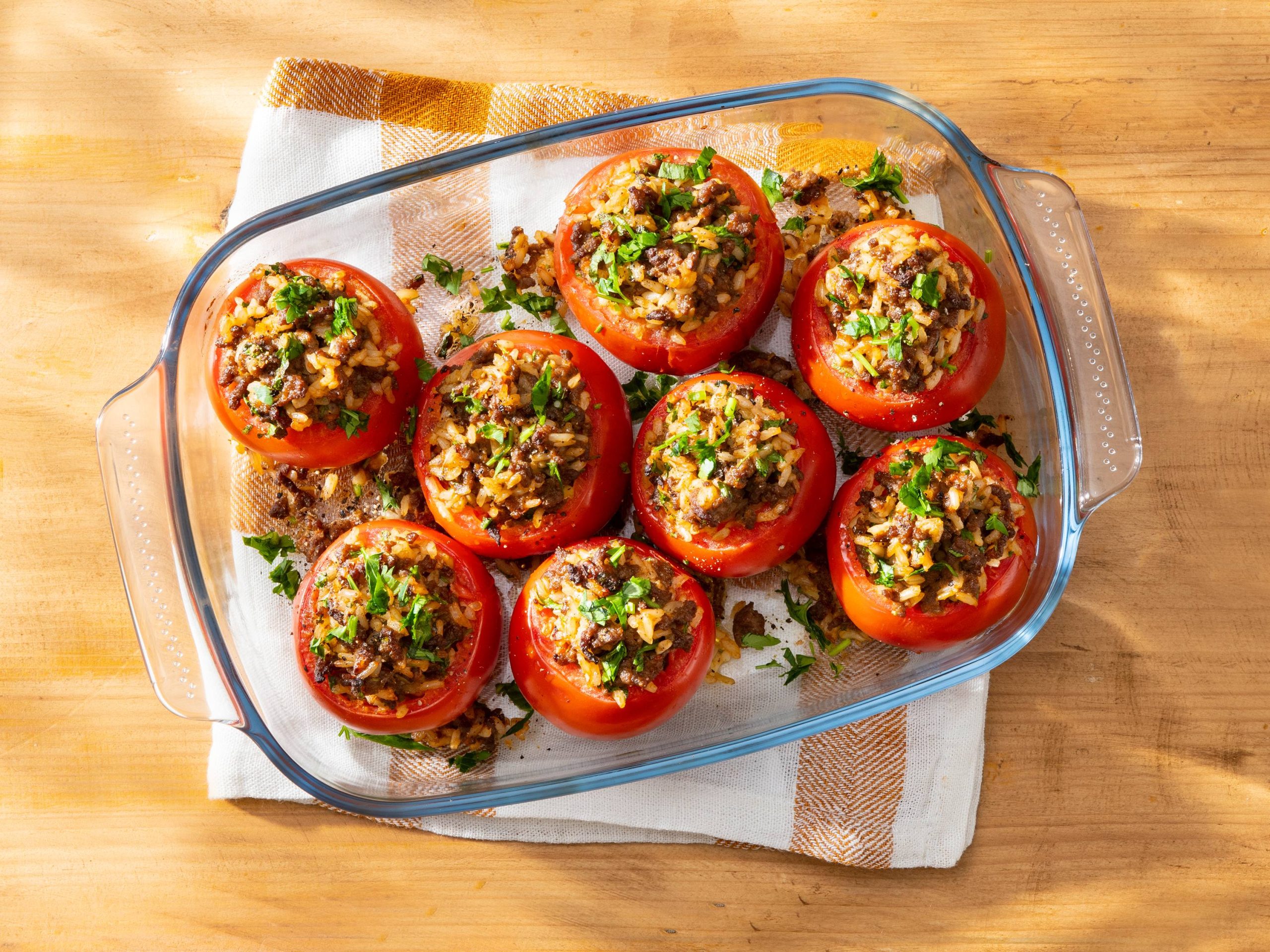 Beef and Rice–Stuffed Tomatoes | Savory