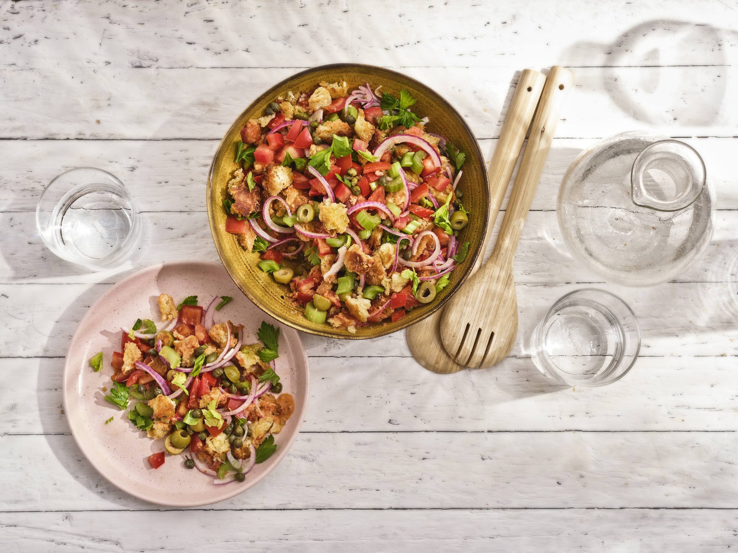 Bloody Mary Panzanella Salad | Savory