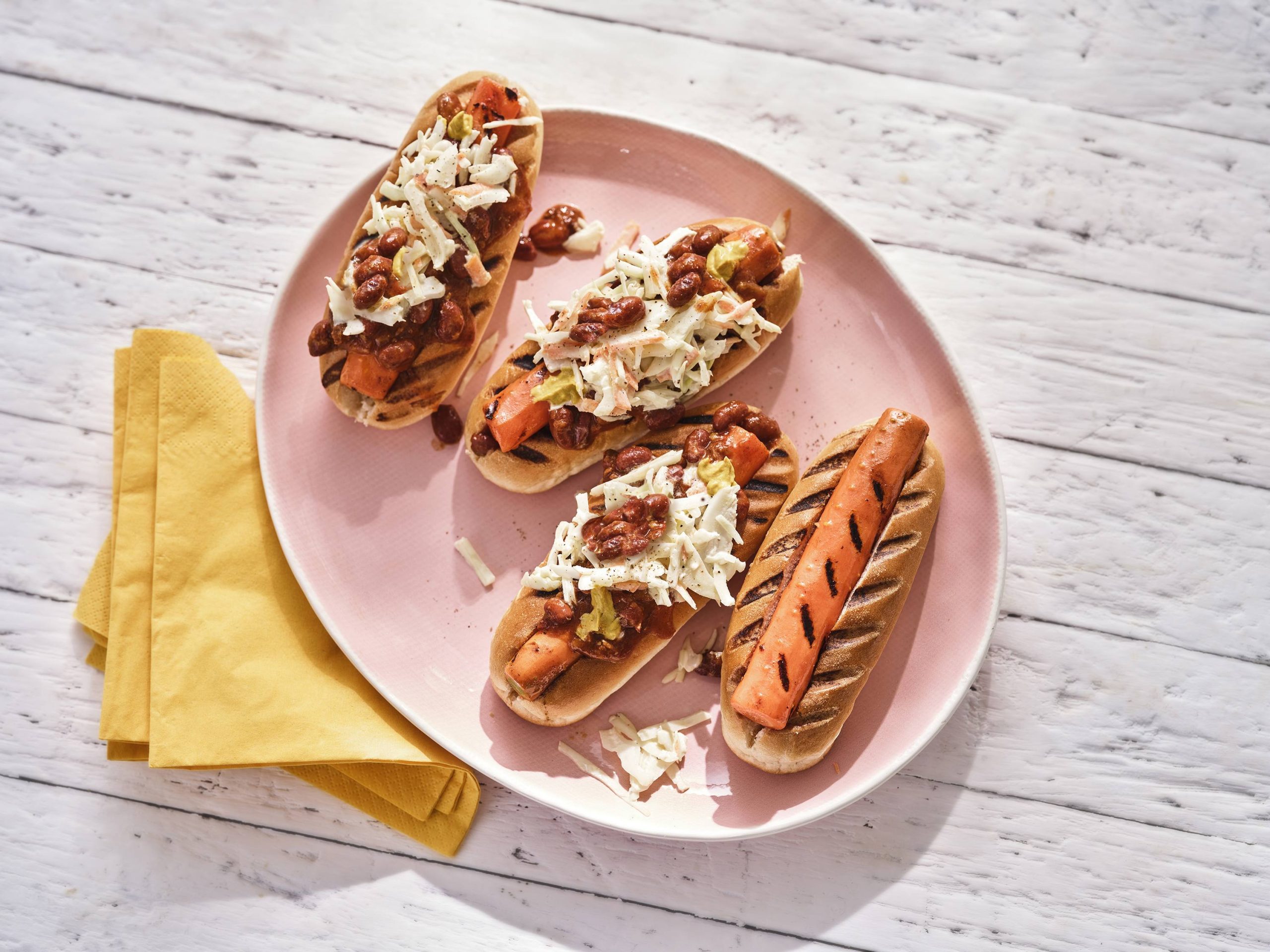 Grilled Carrot Chili-Slaw Dogs | Savory