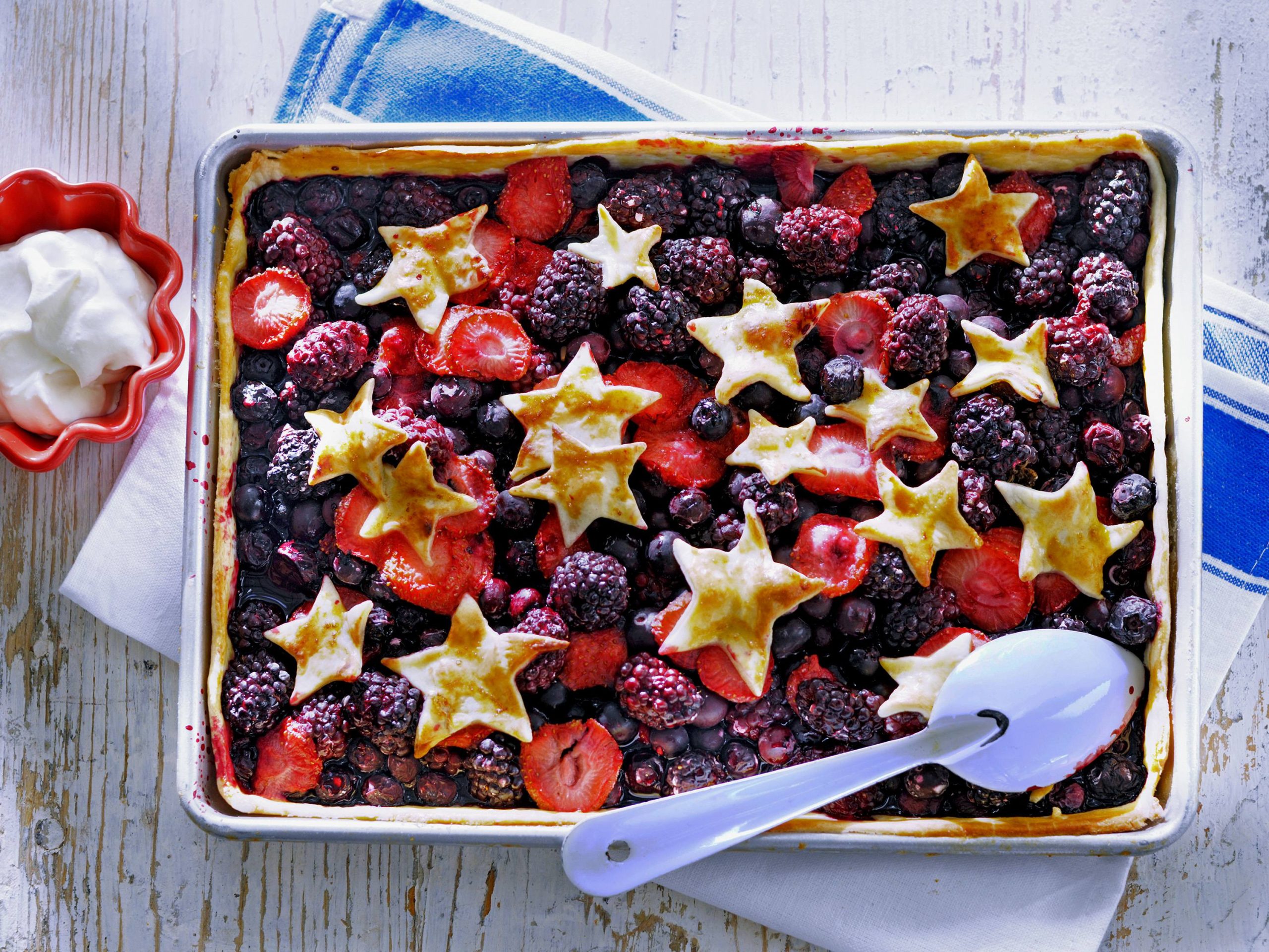 Sheet Pan Red, White, and Blueberry Slab Tart | Savory