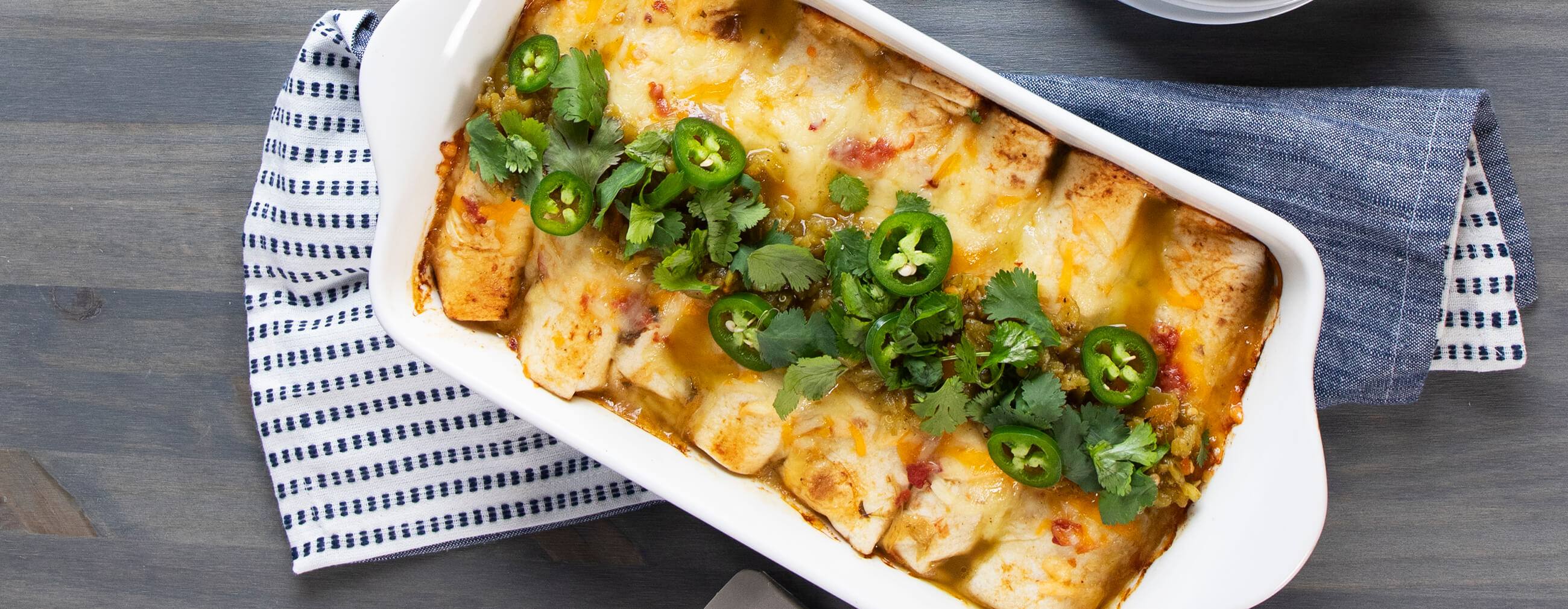 Ro*Tel® Pork Chile Verde Enchiladas Savory