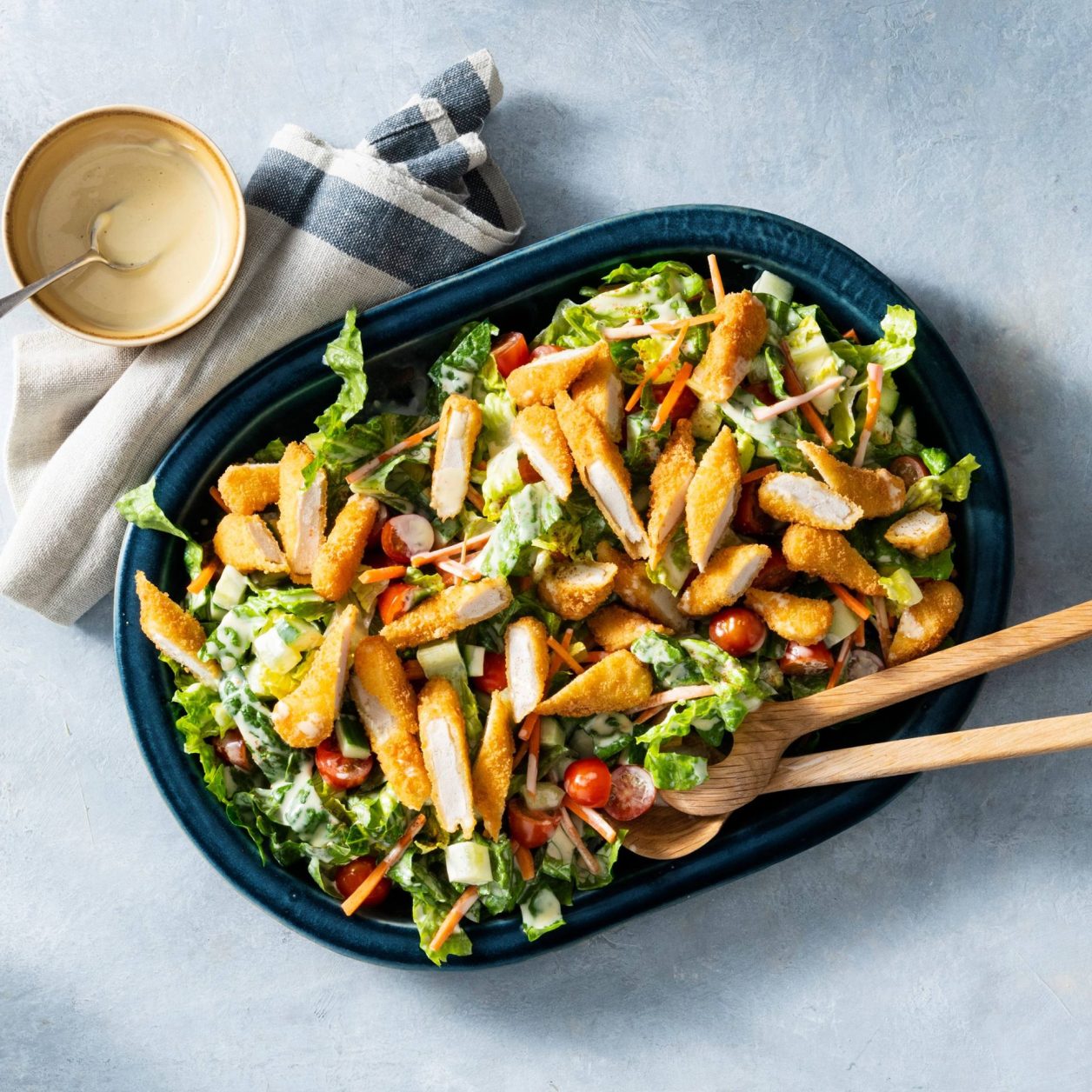 Crispy Chicken Salad with HoneyMustard Dressing Savory