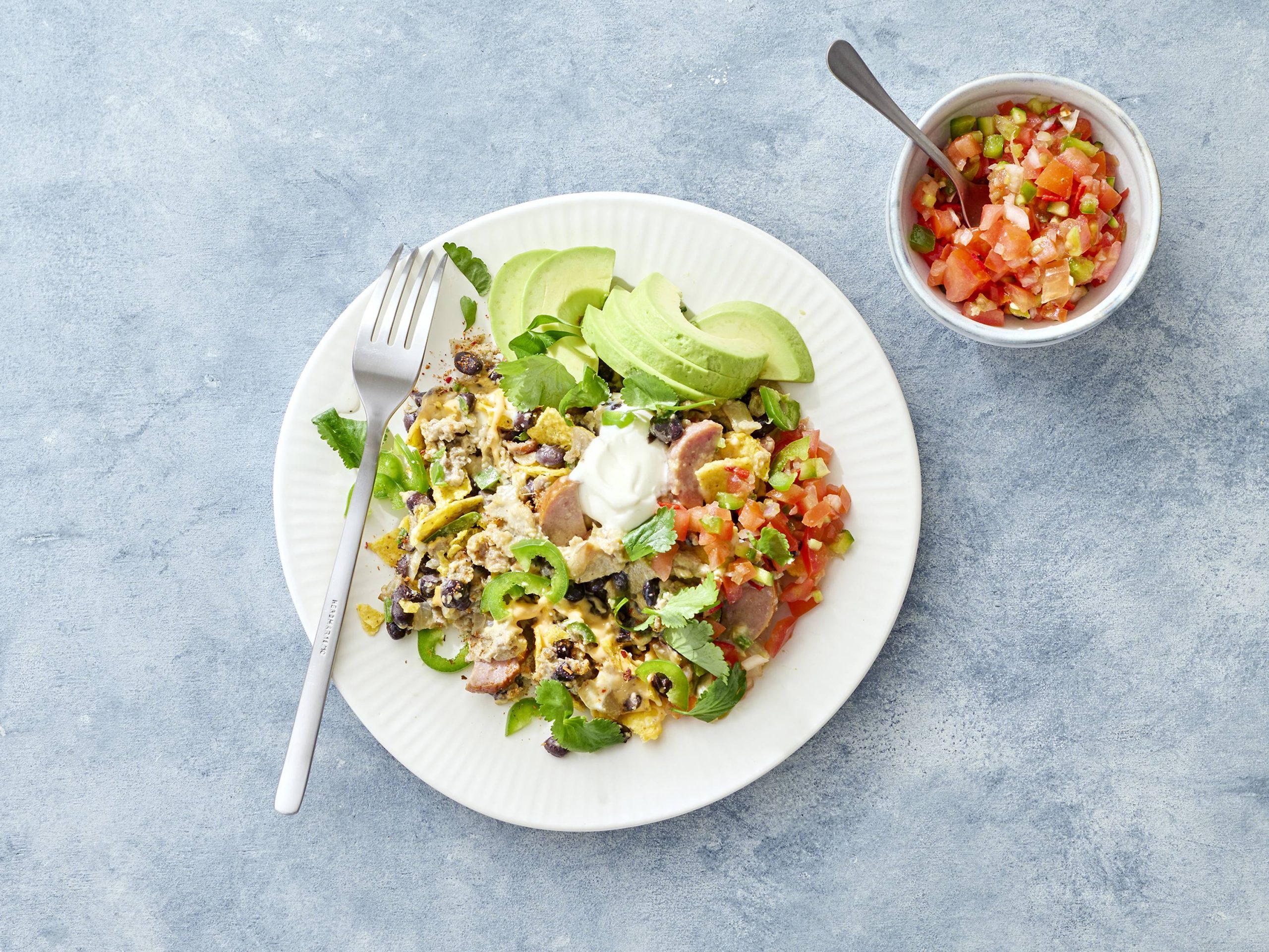 Easy Migas with Chorizo and Black Beans | Savory