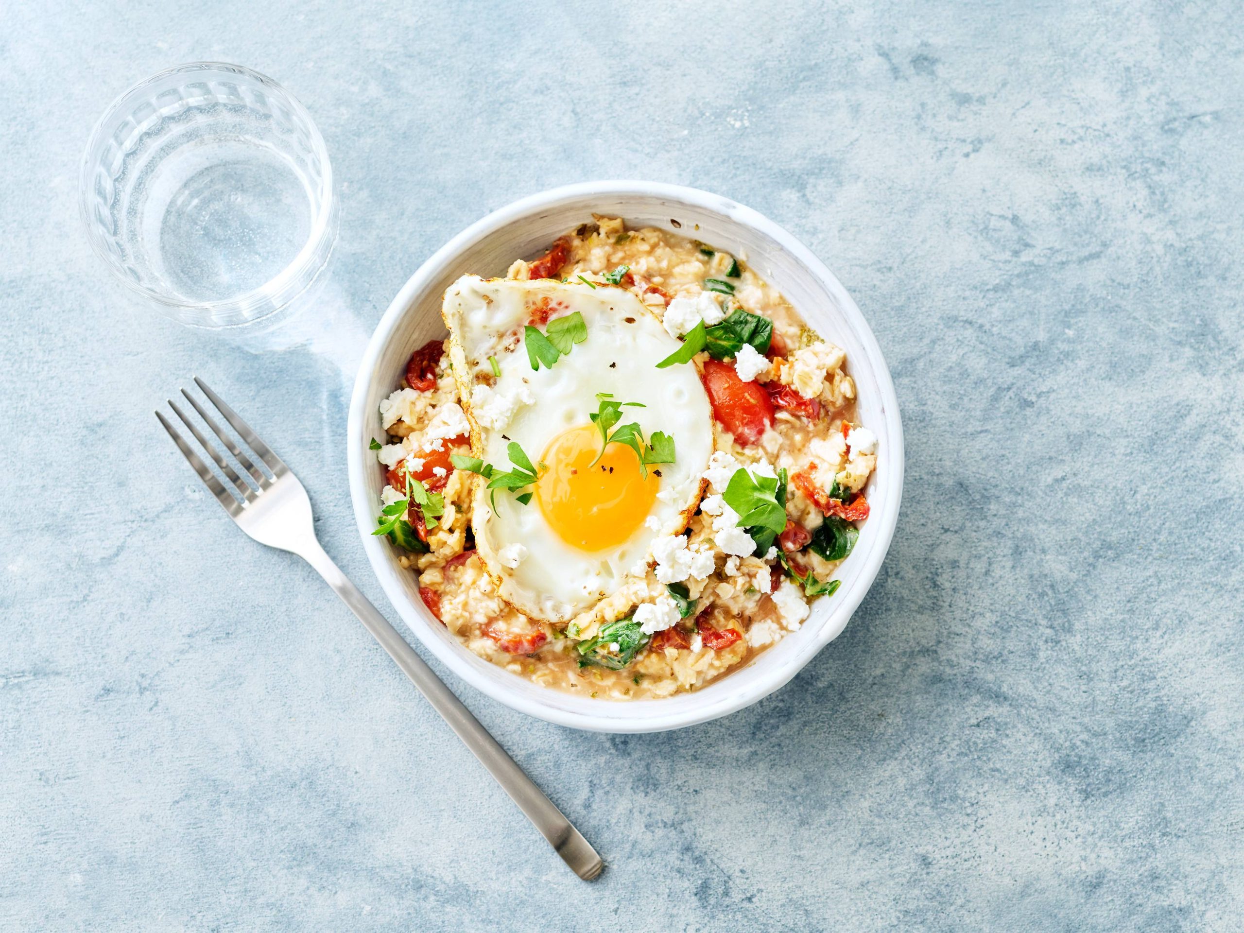 Savory Mediterranean Oatmeal with Eggs | Savory