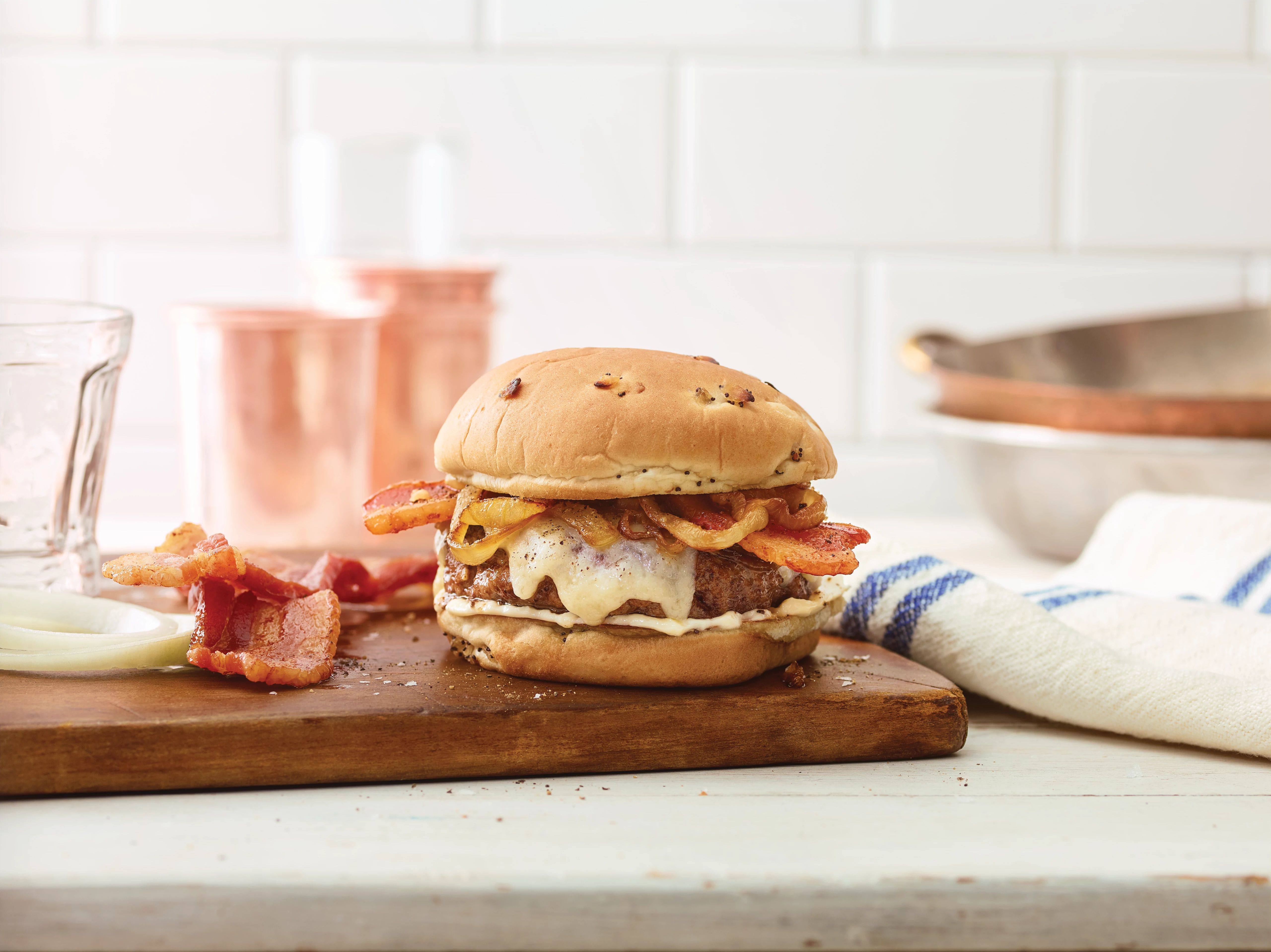 Pepperidge Farm® Caramelized Onion Bacon Cheeseburgers | Savory