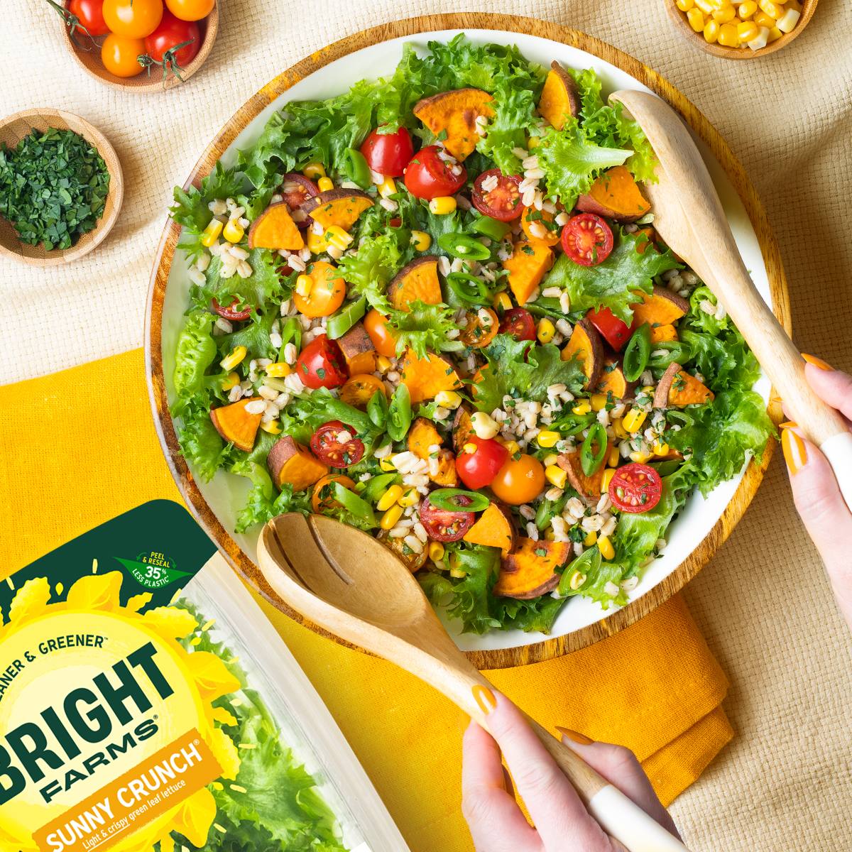 Bright Farms® Festive Corn, Tomato & Farro Salad | Savory