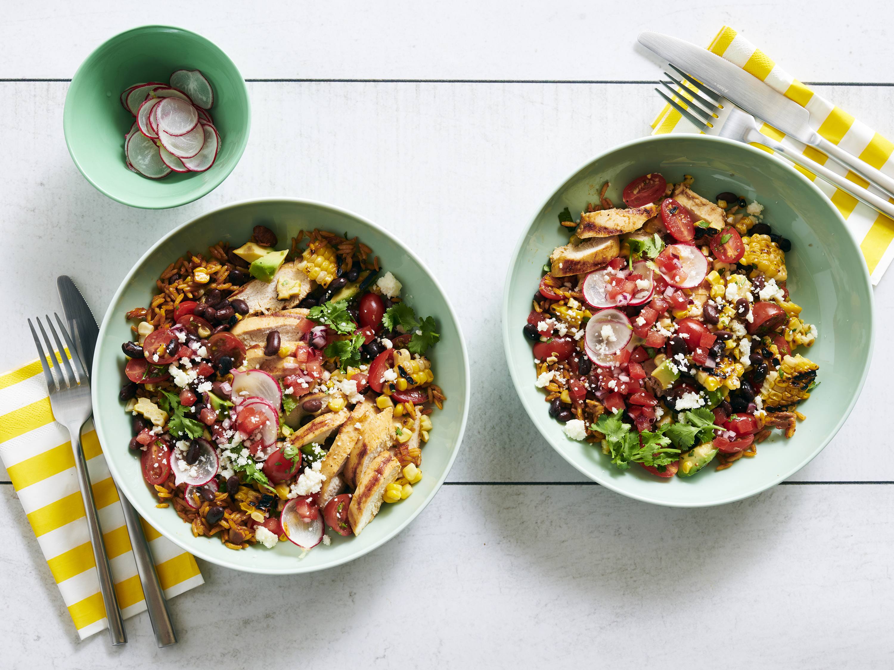 Grilled Chicken Burrito Bowls Savory