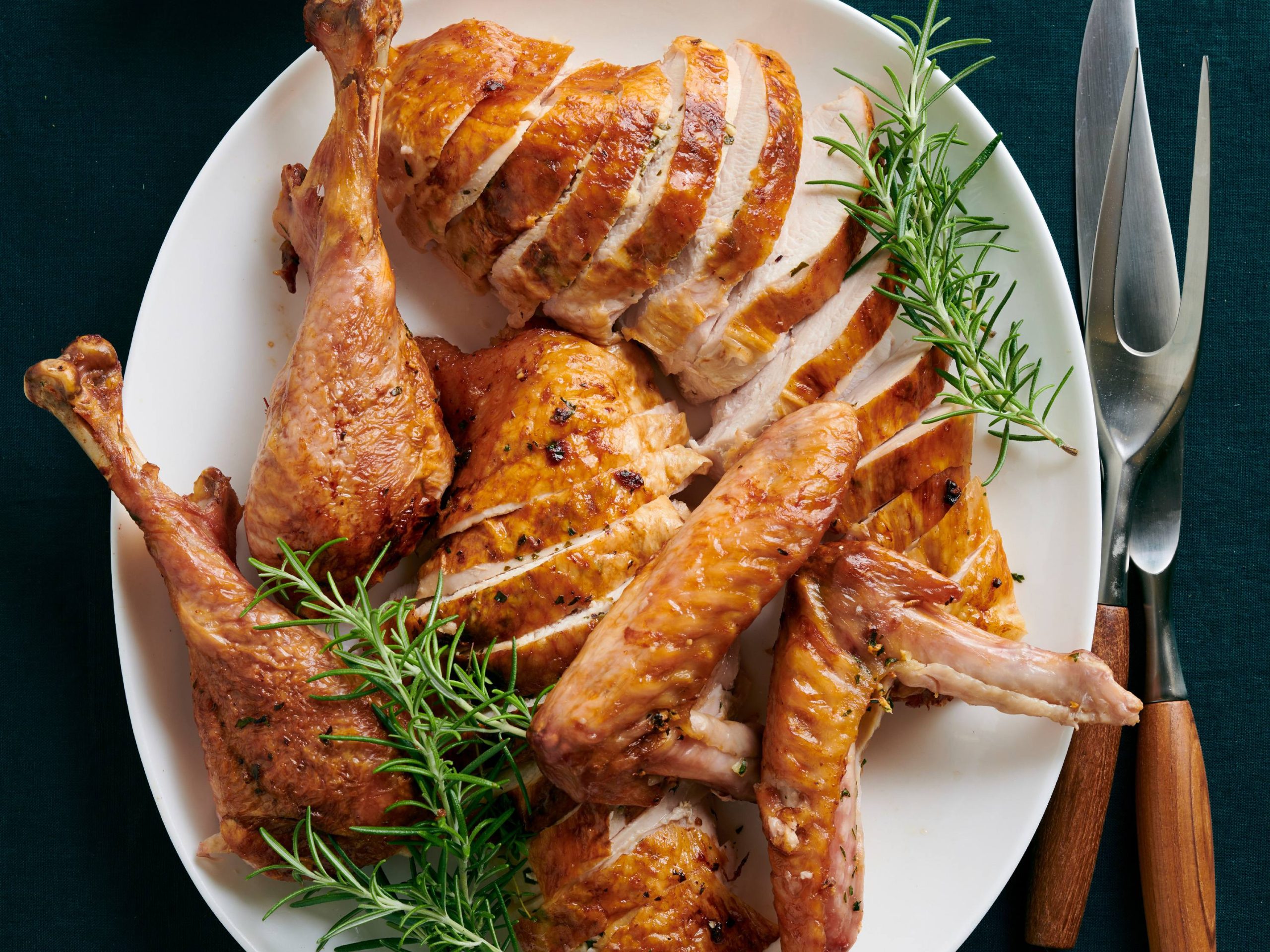 Roast Spatchcock Turkey with GarlicHerb Rub Savory