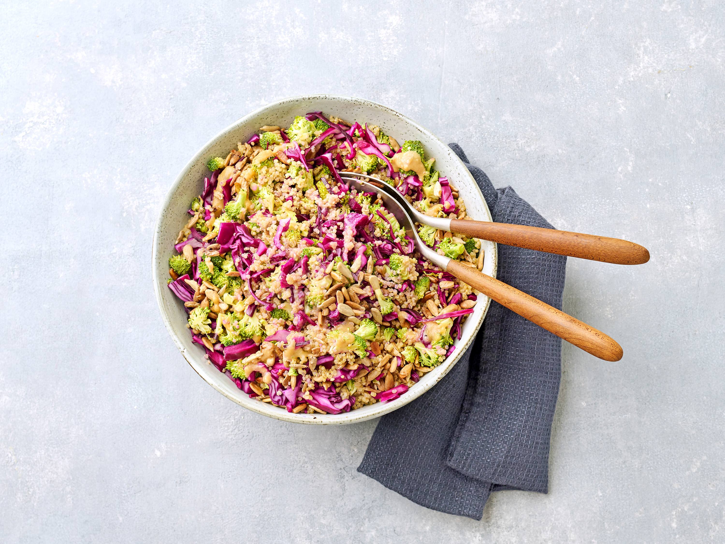 Quinoa Salad with Tahini Dressing Savory