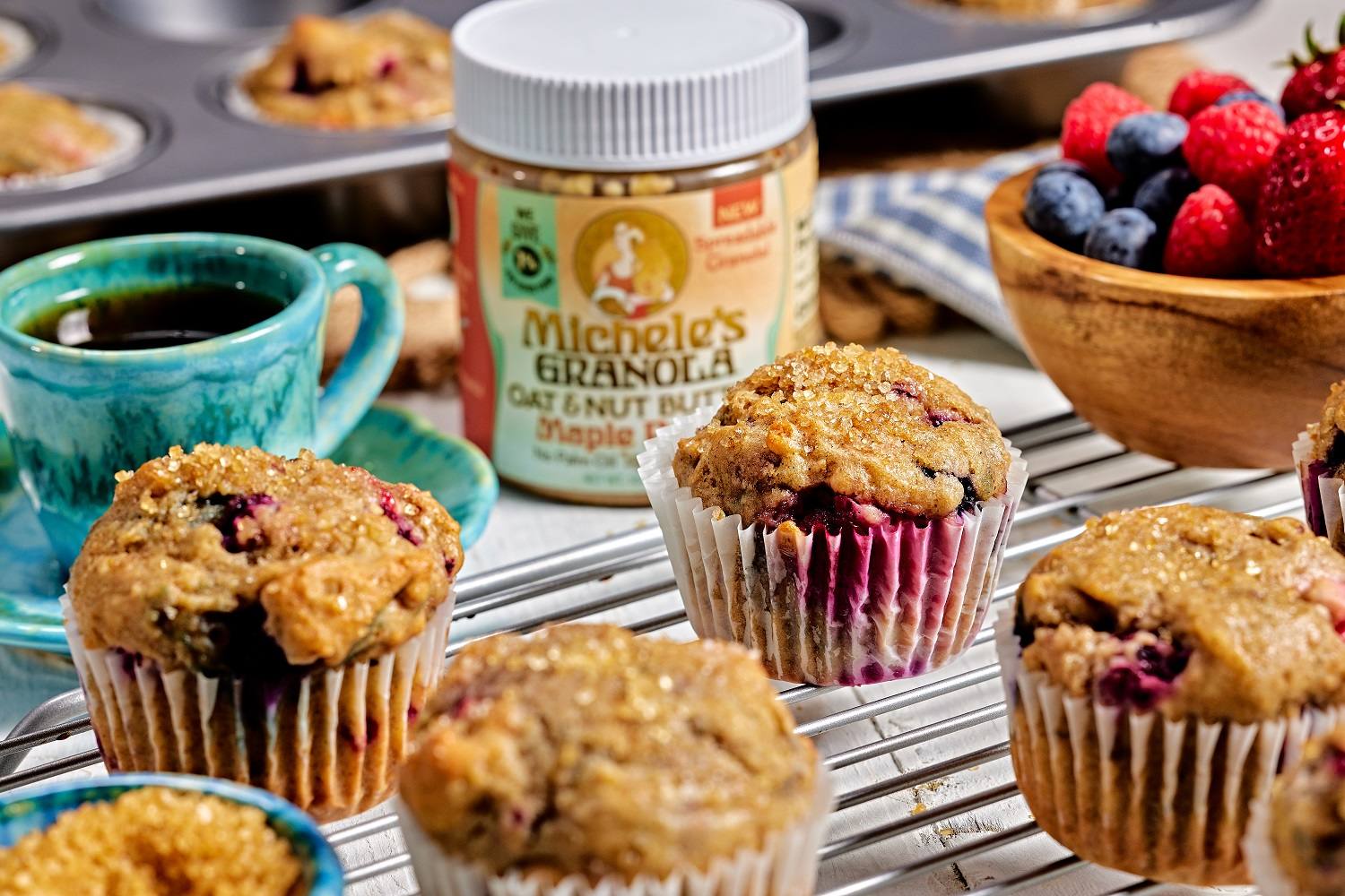 Michele's Granola Oat & Nut Butter Berry Breakfast Muffins | Savory