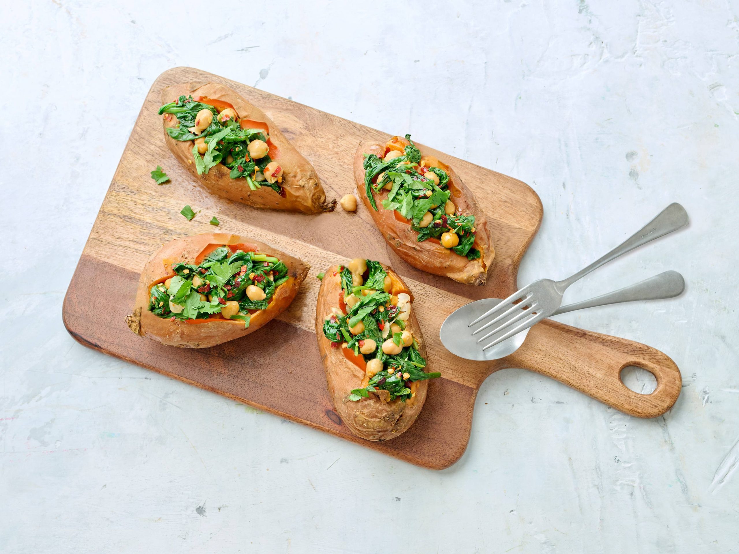 Sweet Potatoes with Miso Chickpeas | Savory