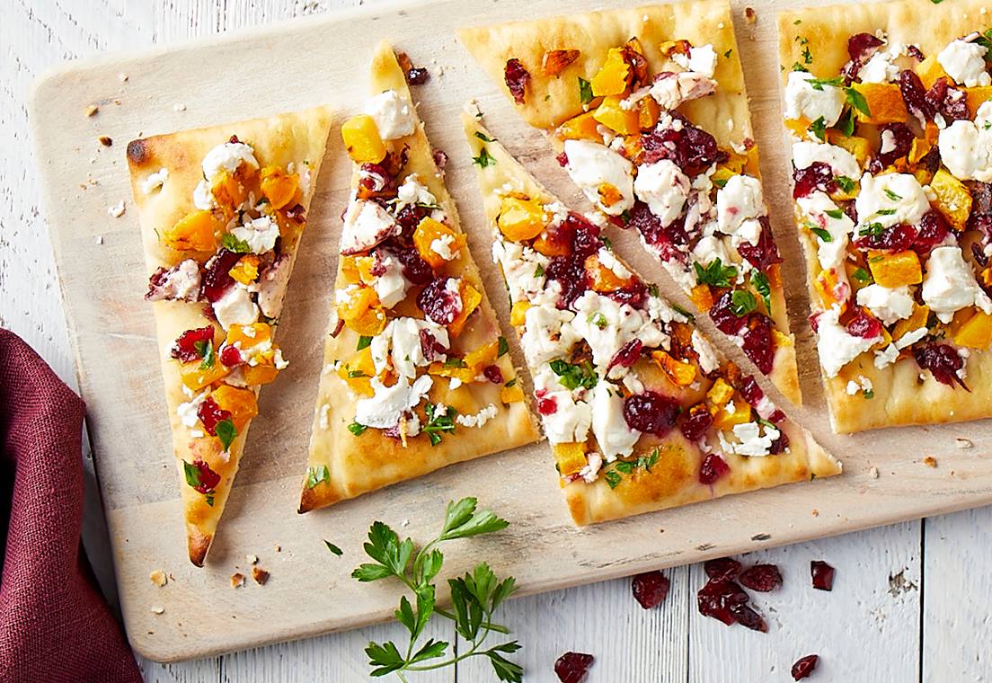 Montchevre® Roasted Cranberry Cinnamon Goat Cheese Flatbread | Savory