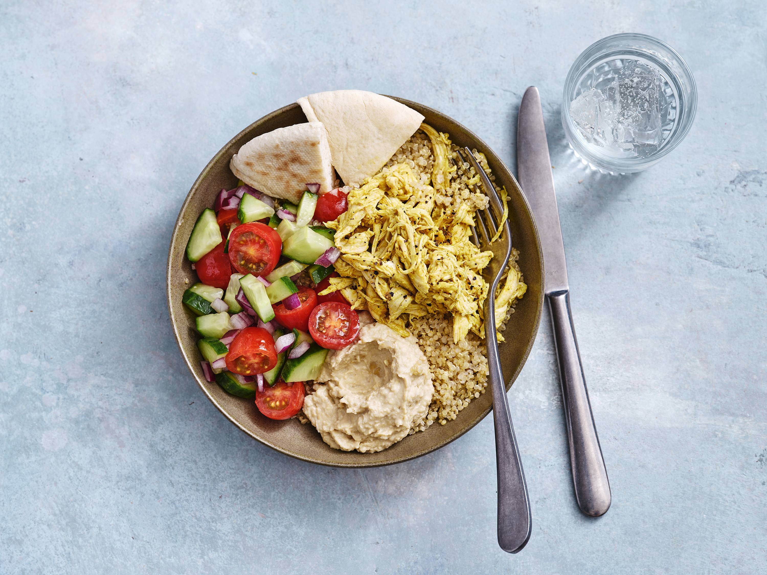 Chicken Hummus Bowl Savory