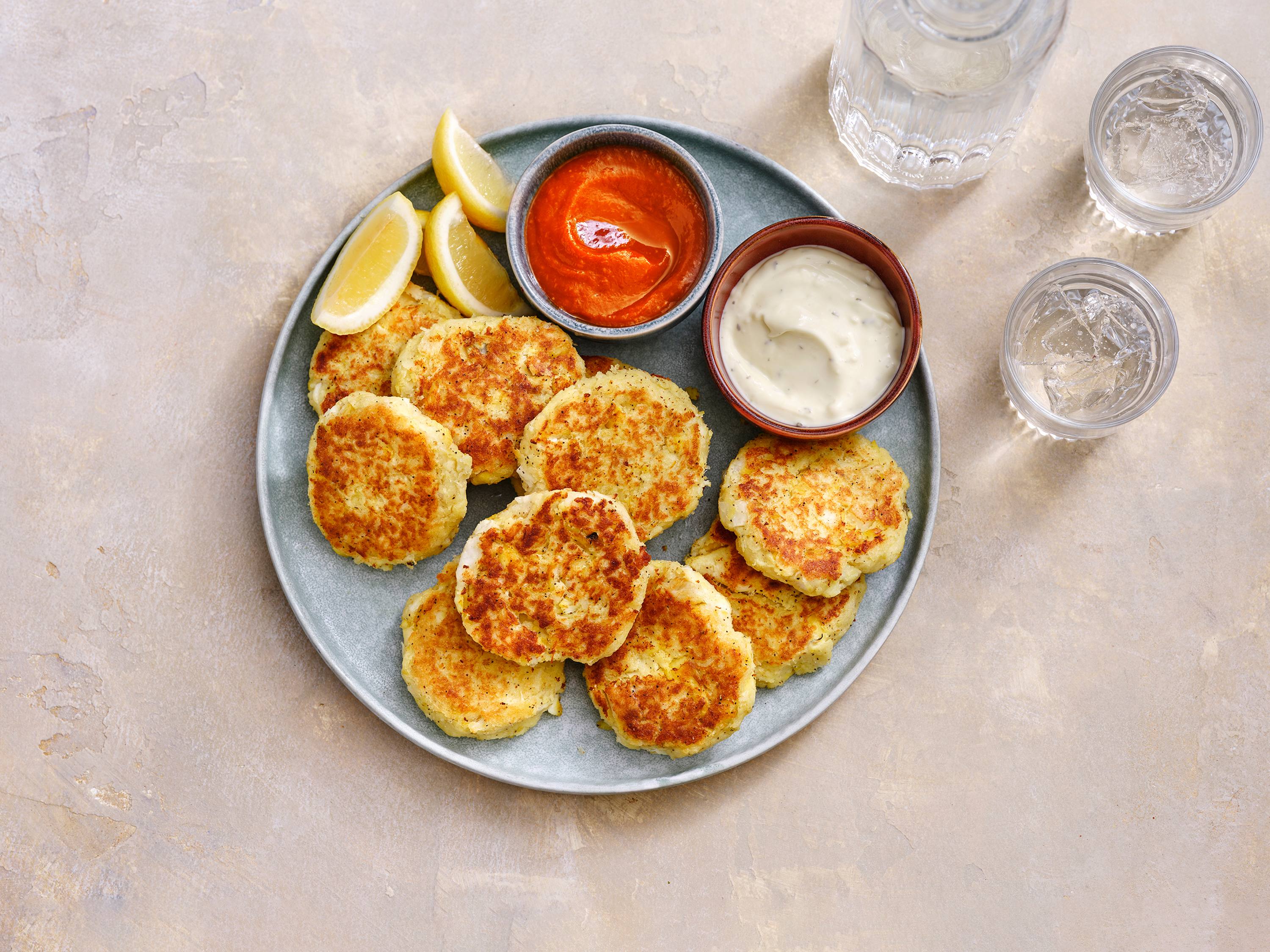 Fish and potato cakes savory