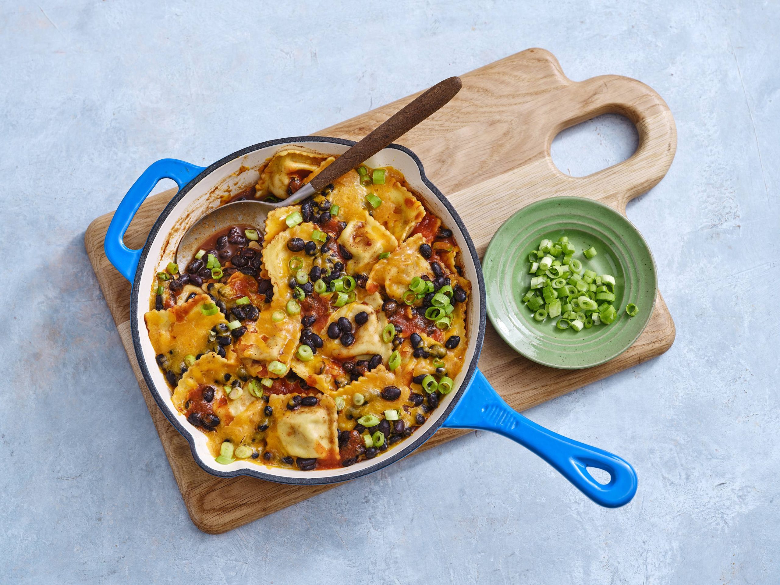 Enchilada Ravioli Skillet | Savory