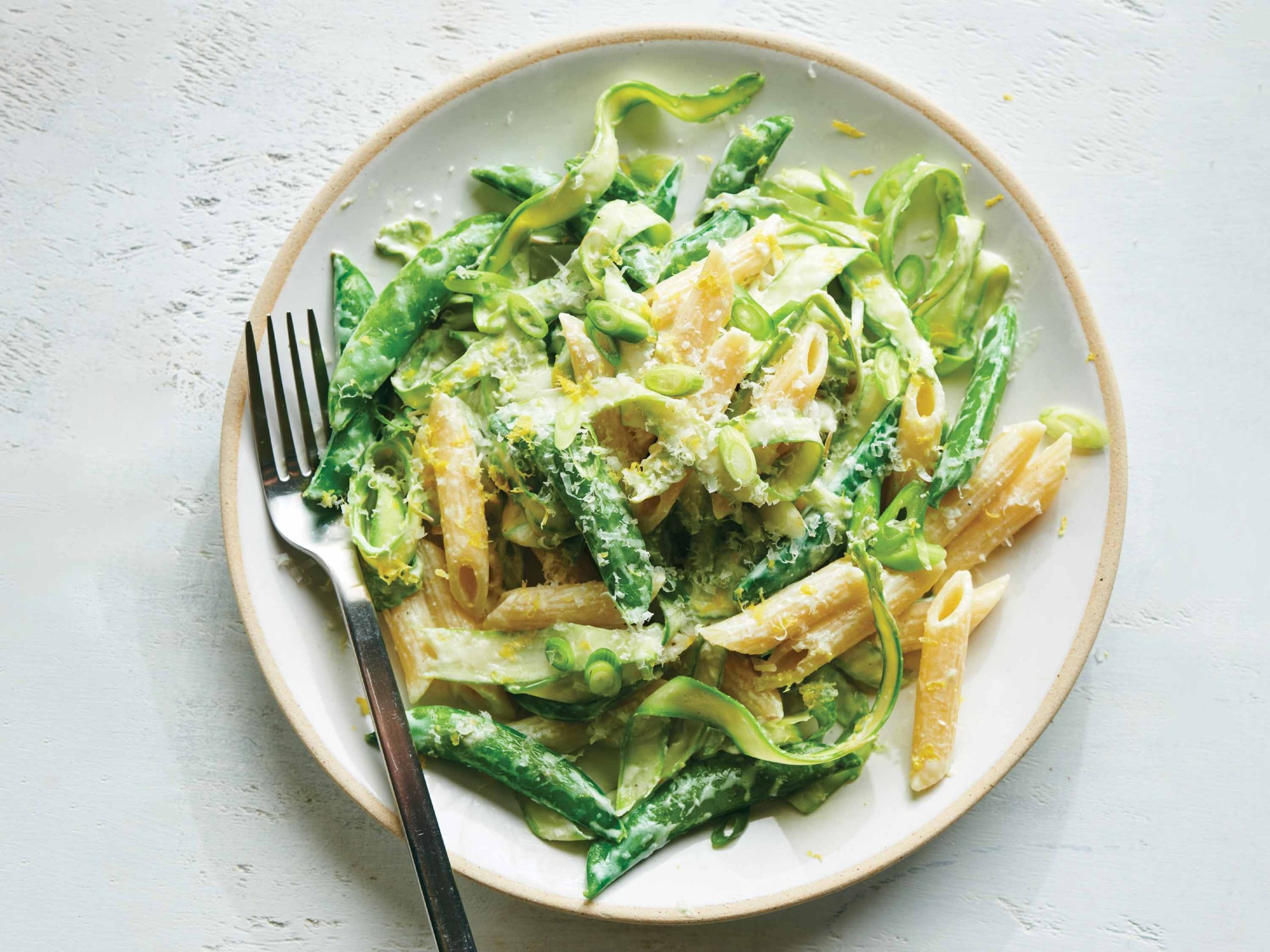 Pasta Primavera with Shaved Asparagus and Sugar Snap Peas | Savory