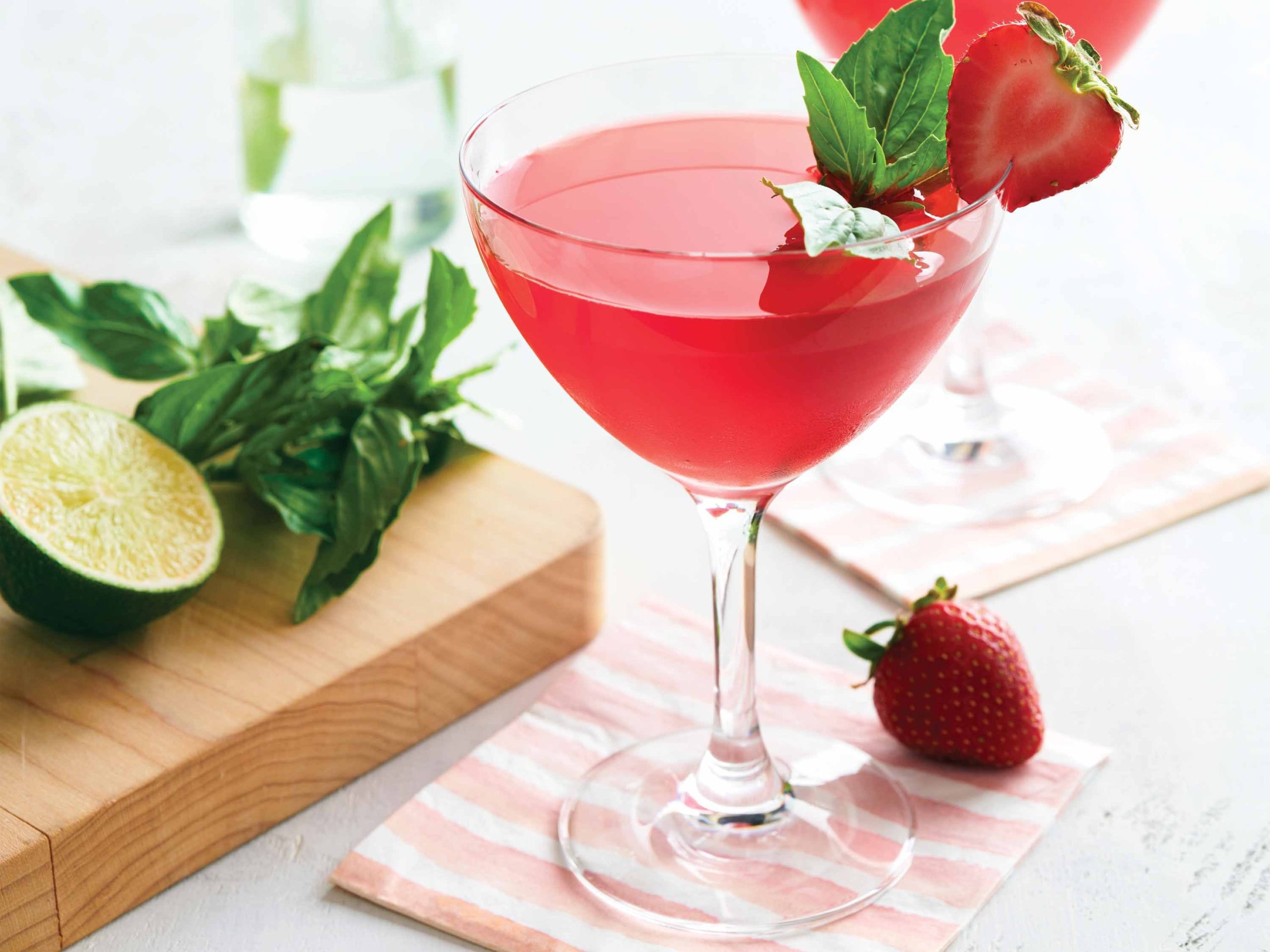 Strawberry Basil Gin Cocktail | Savory