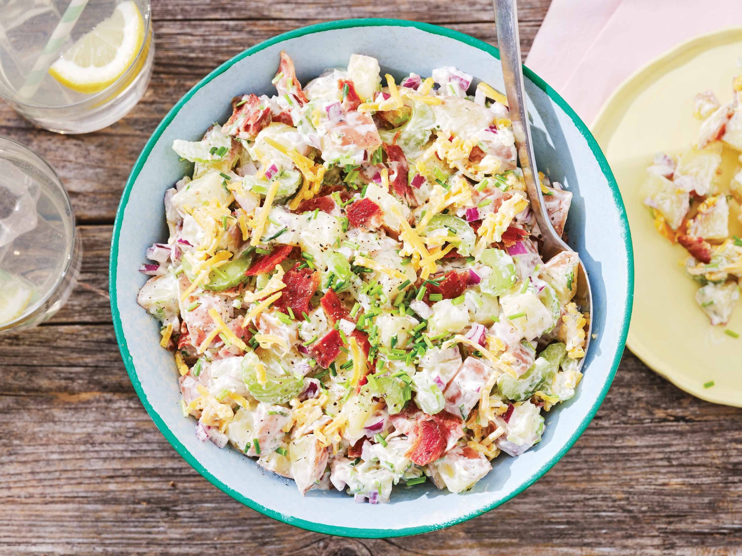 Bacon and Cheddar Loaded Potato Salad | Savory