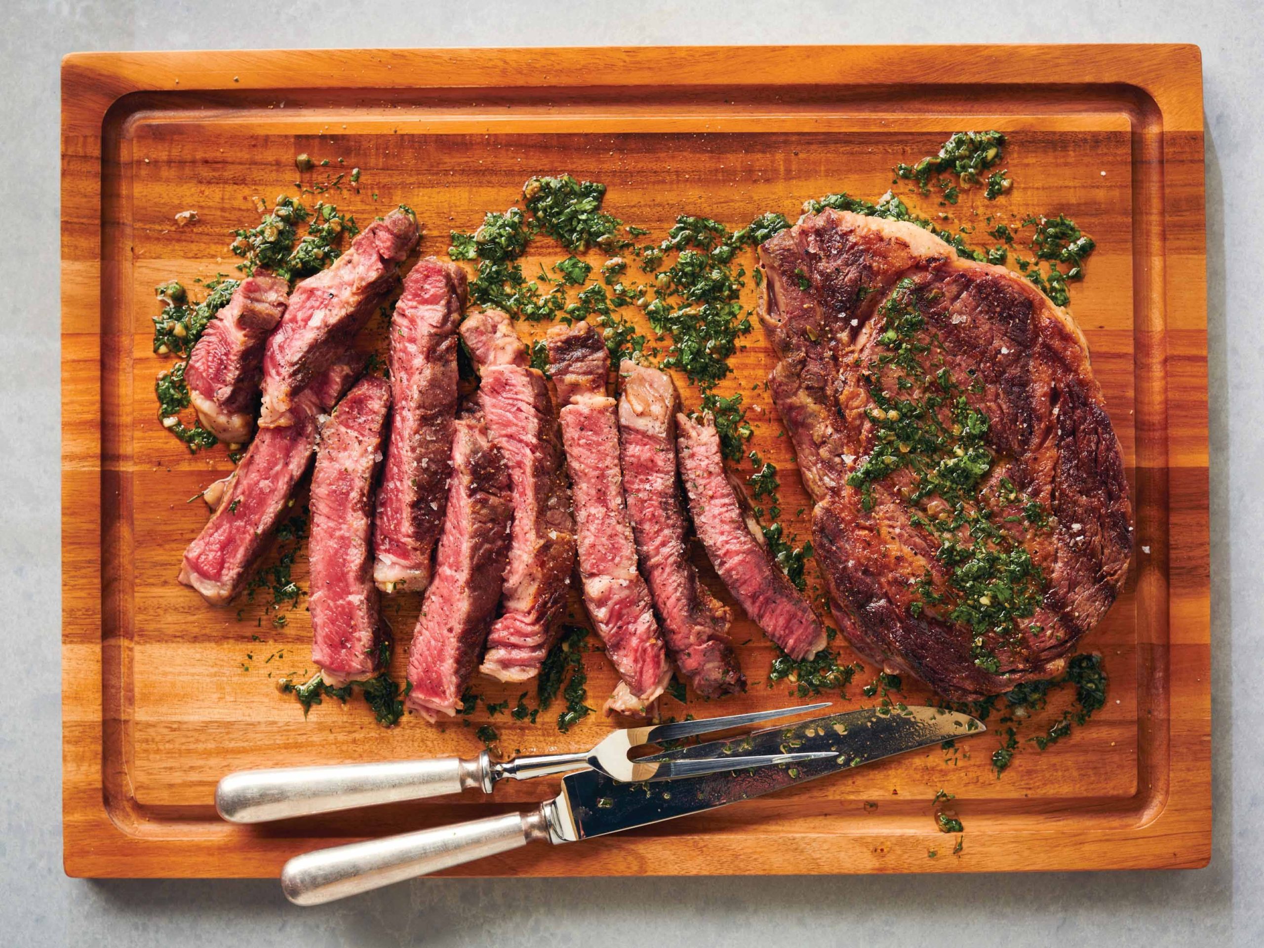 Grilled Steak with Salsa Verde Board Dressing | Savory