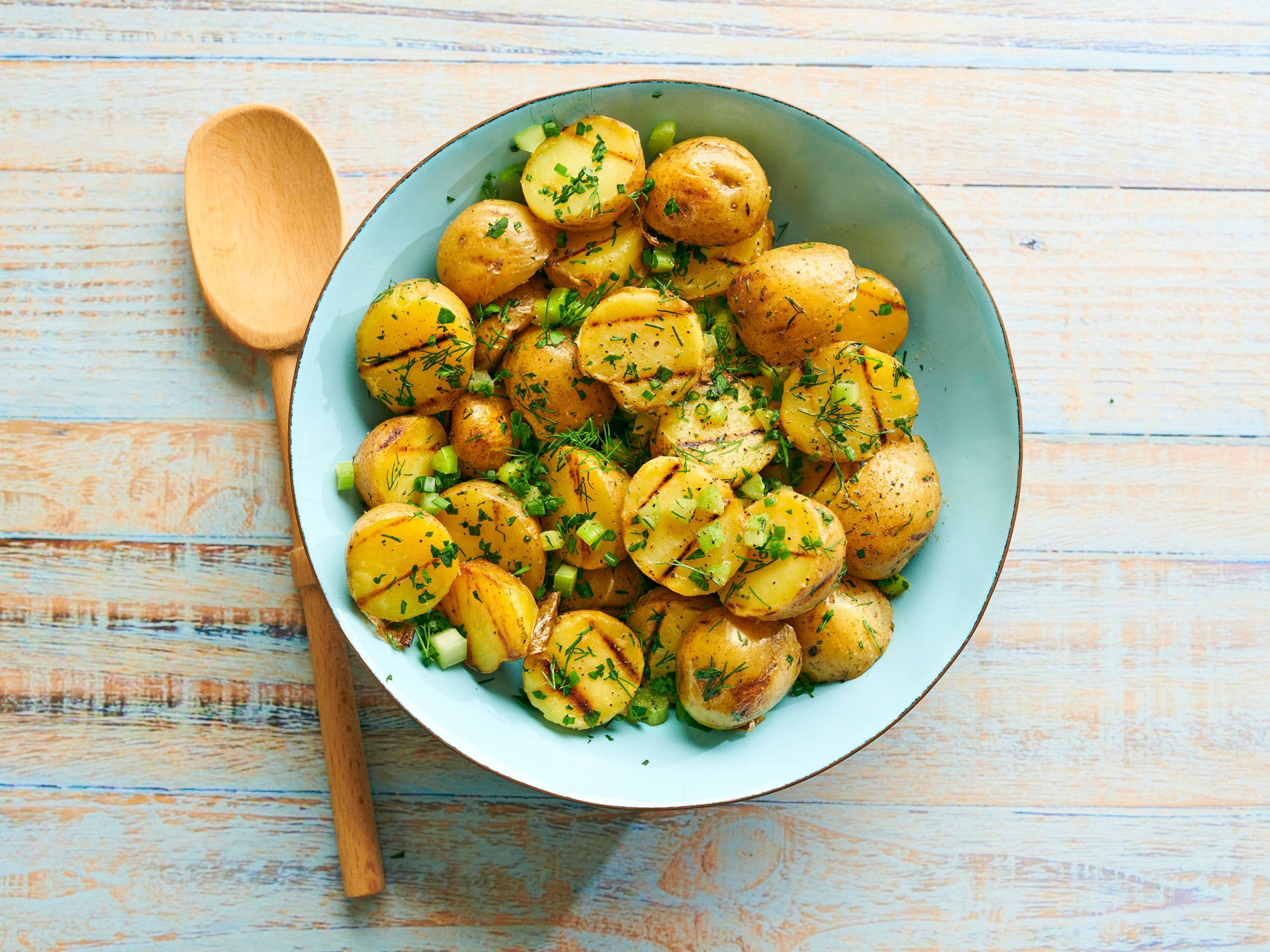 Grilled Potato Salad with Herbs | Savory