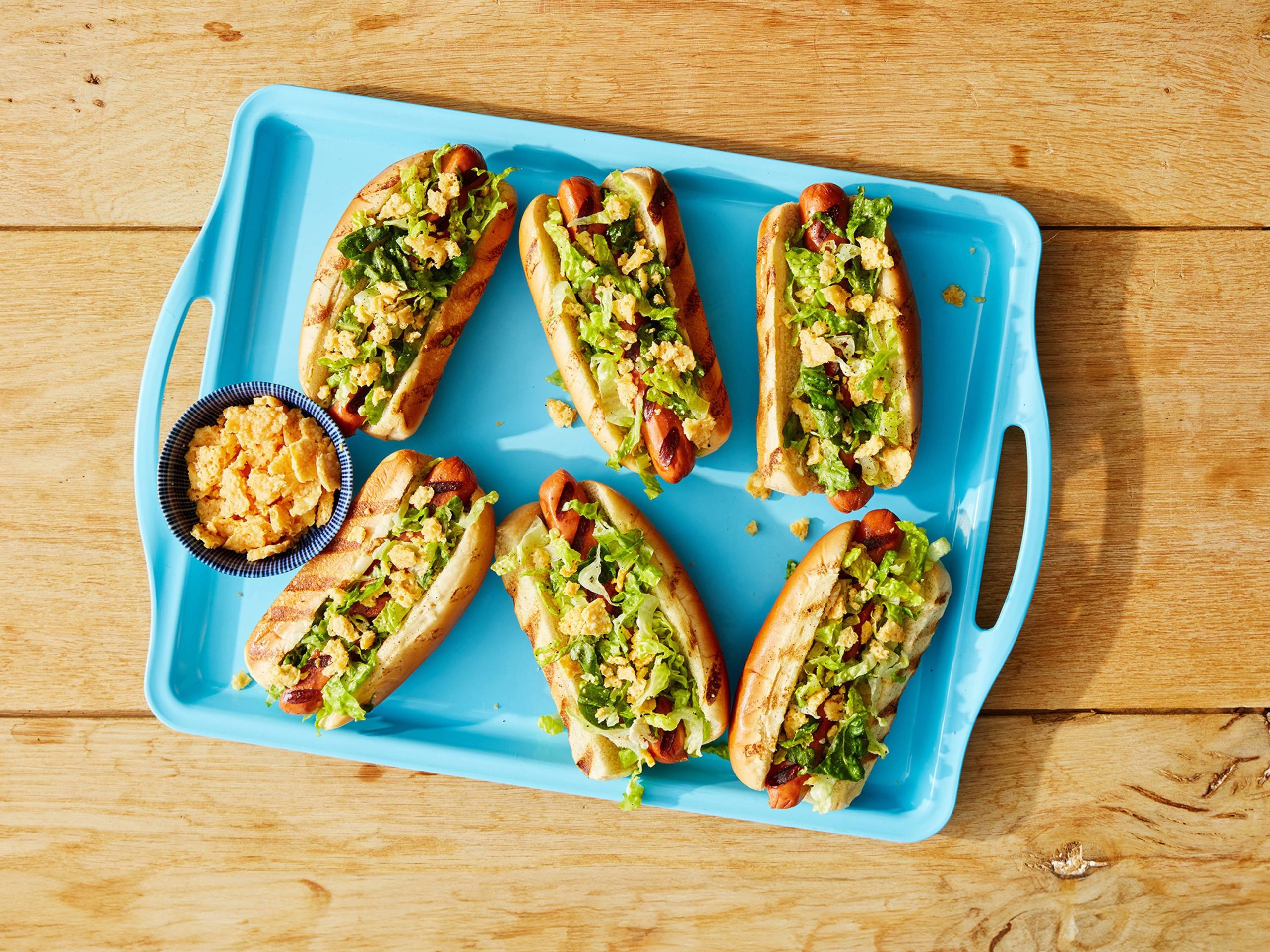 Caesar Salad Hot Dogs | Savory