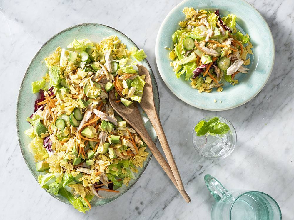 salad-with-rotisserie-chicken-and-avocado-savory