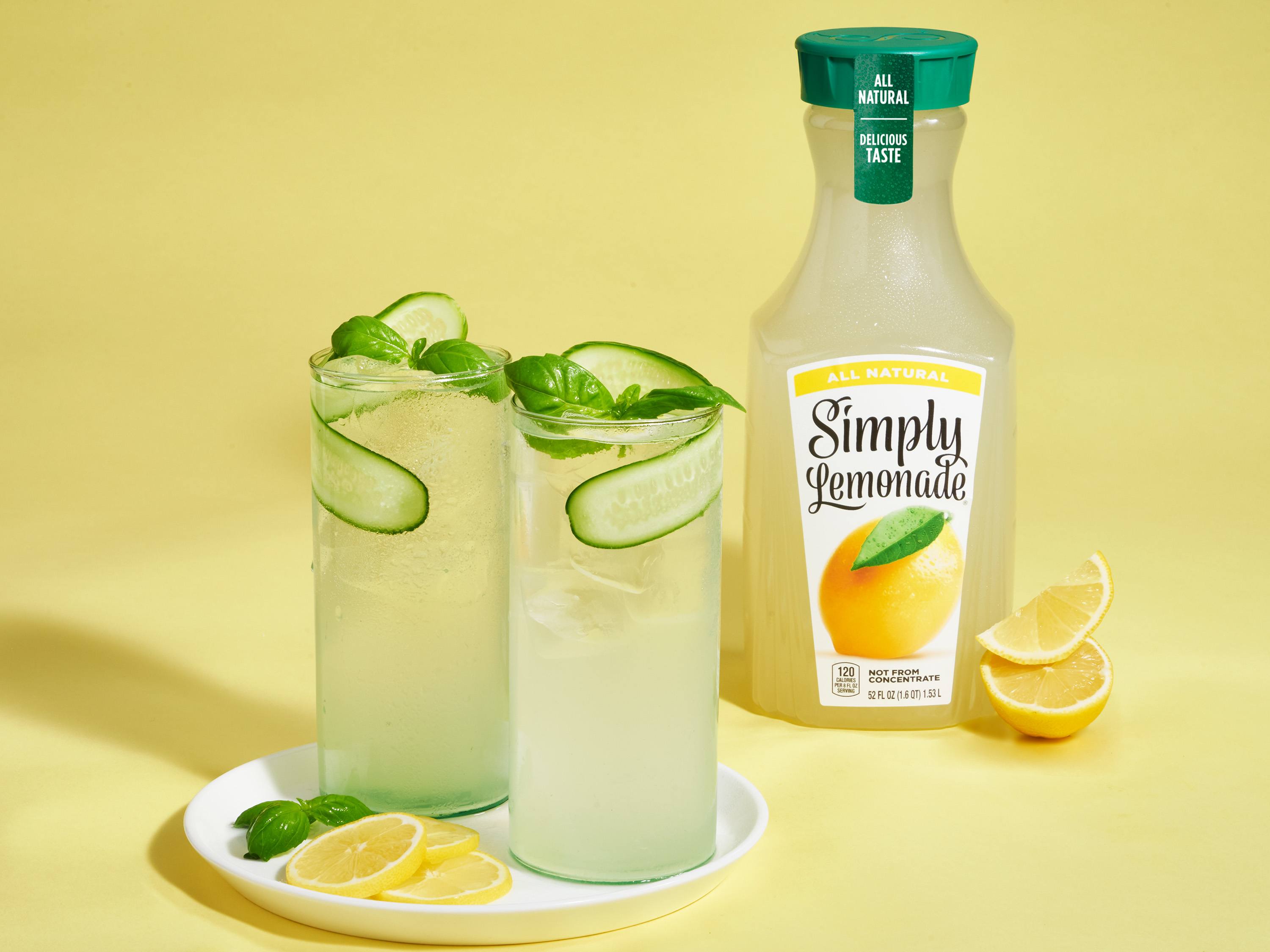 Cucumber Basil Vodka Sparkler Savory