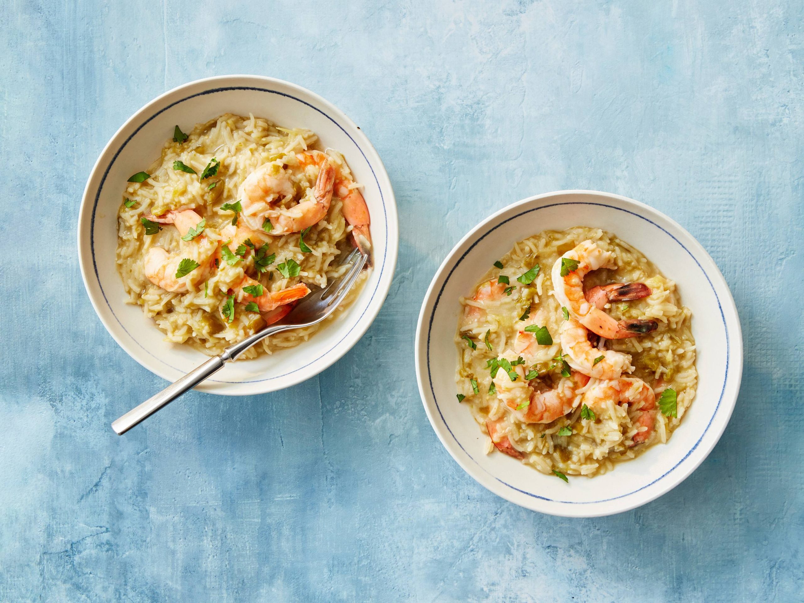Shrimp with Tomatillos and Rice | Savory