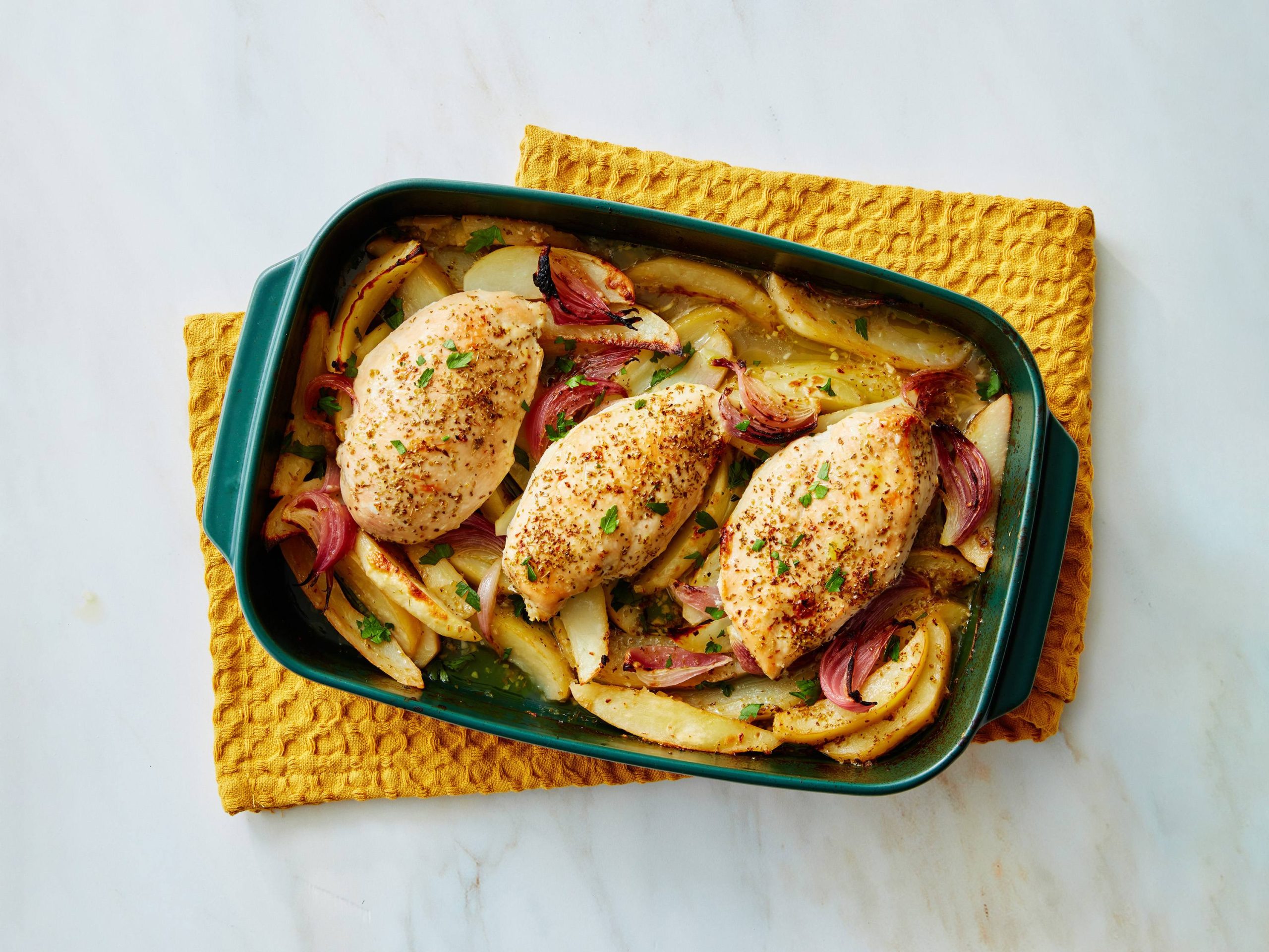 Greek Chicken Breasts and Potatoes | Savory