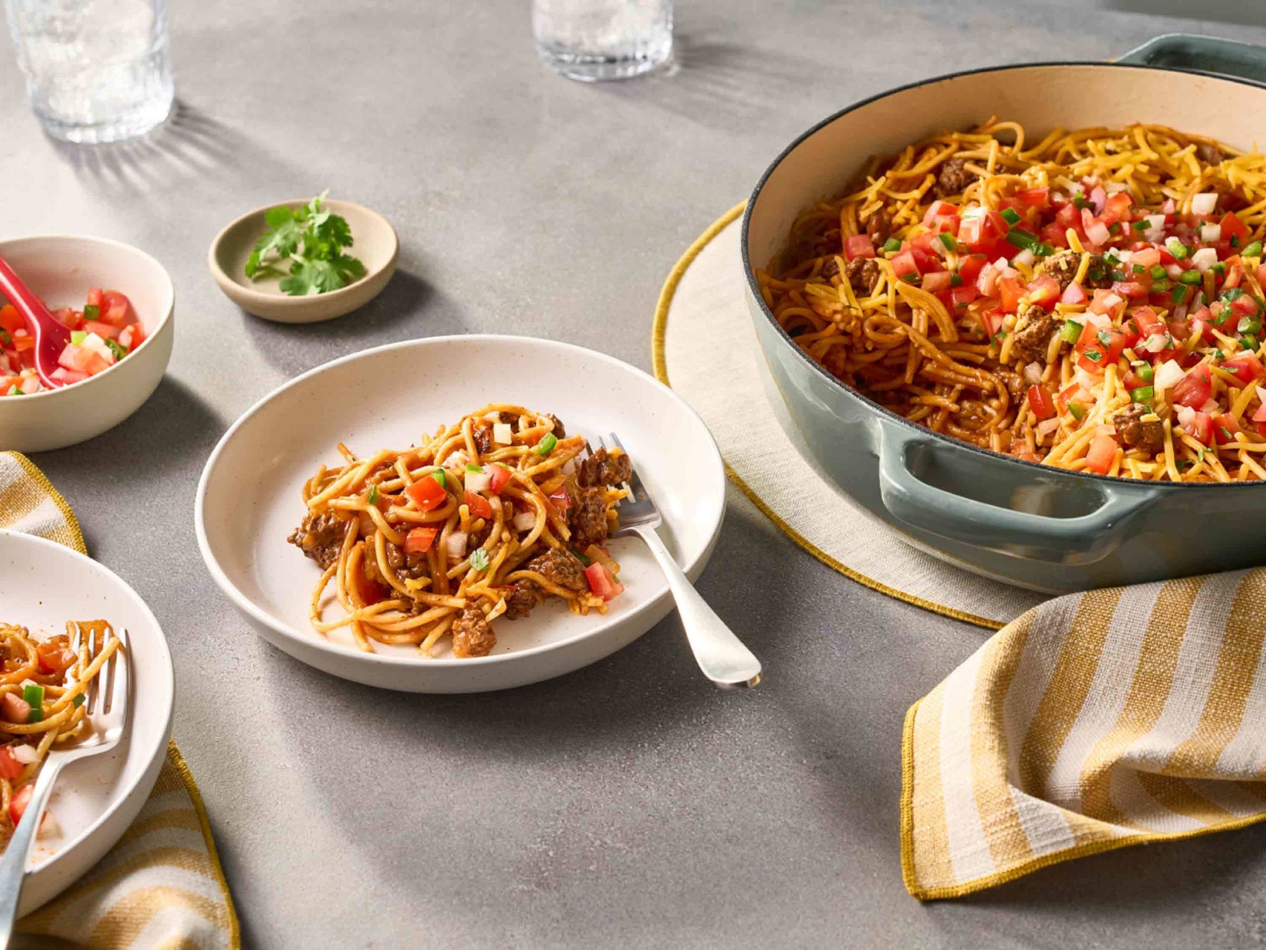 Quick One-Pot Spicy Taco Spaghetti | Savory